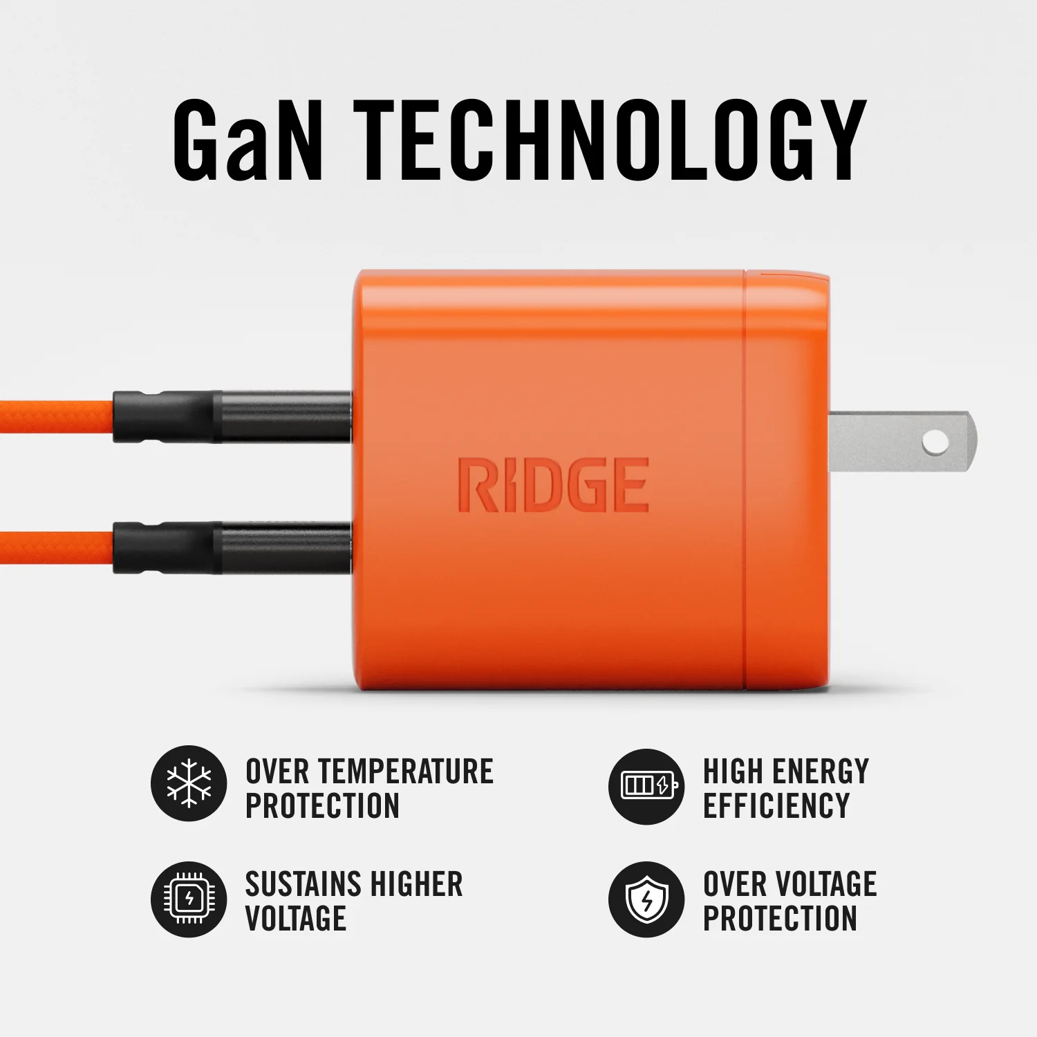Wall Charger Set - 45W - Basecamp Orange - Image 5