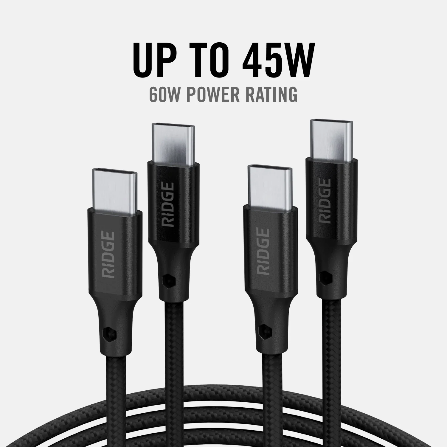 Wall Charger Set - 45W - Matte Black - Image 6