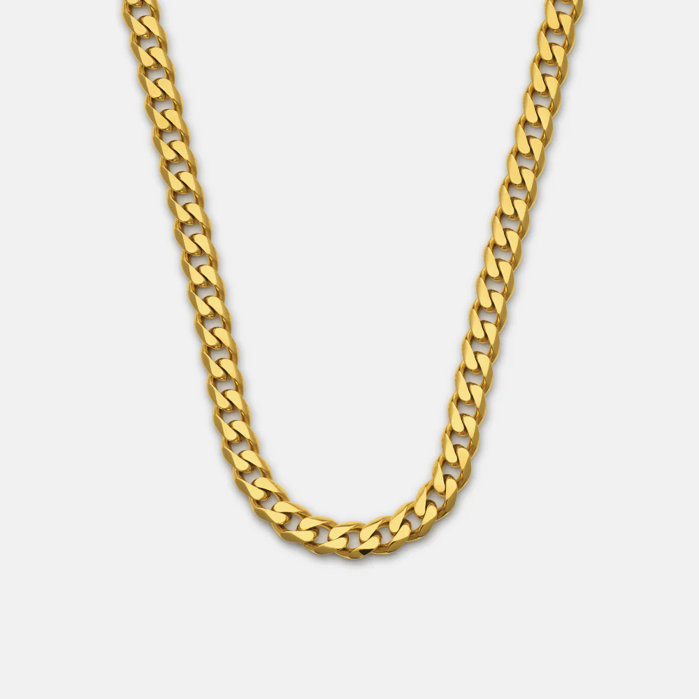 5mm Curb Chain - 18K Gold - 22"