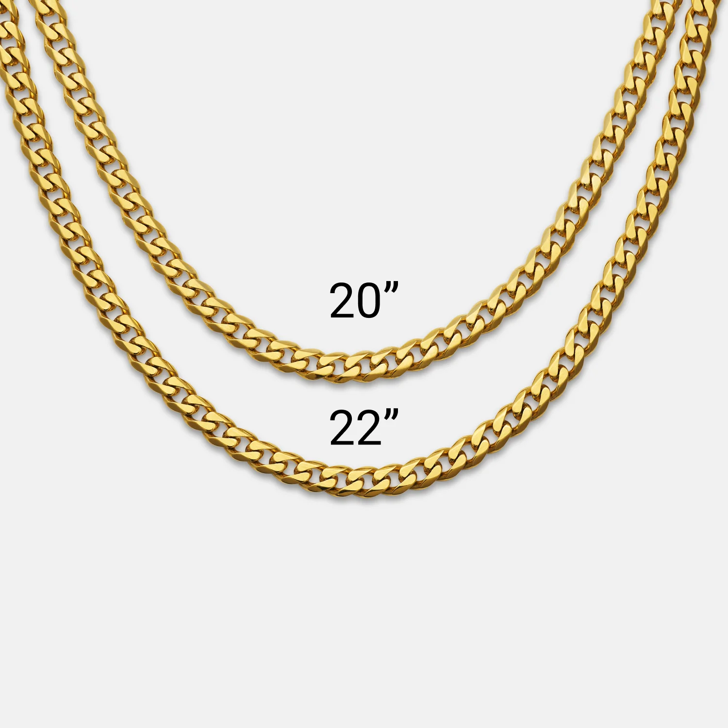 5mm Curb Chain - 18K Gold - 22" - Image 4