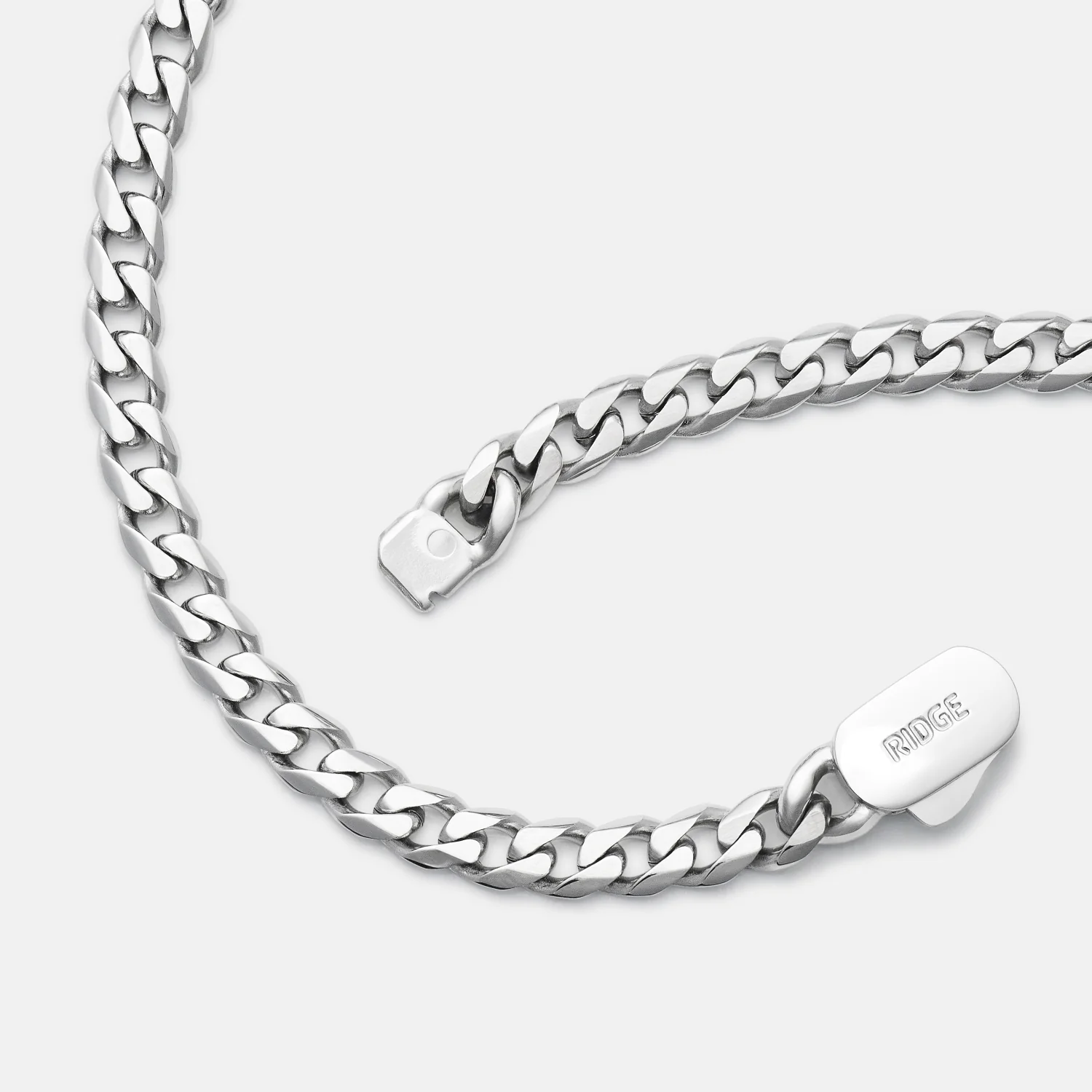 5mm Curb Chain - Platinum - 22" - Image 3