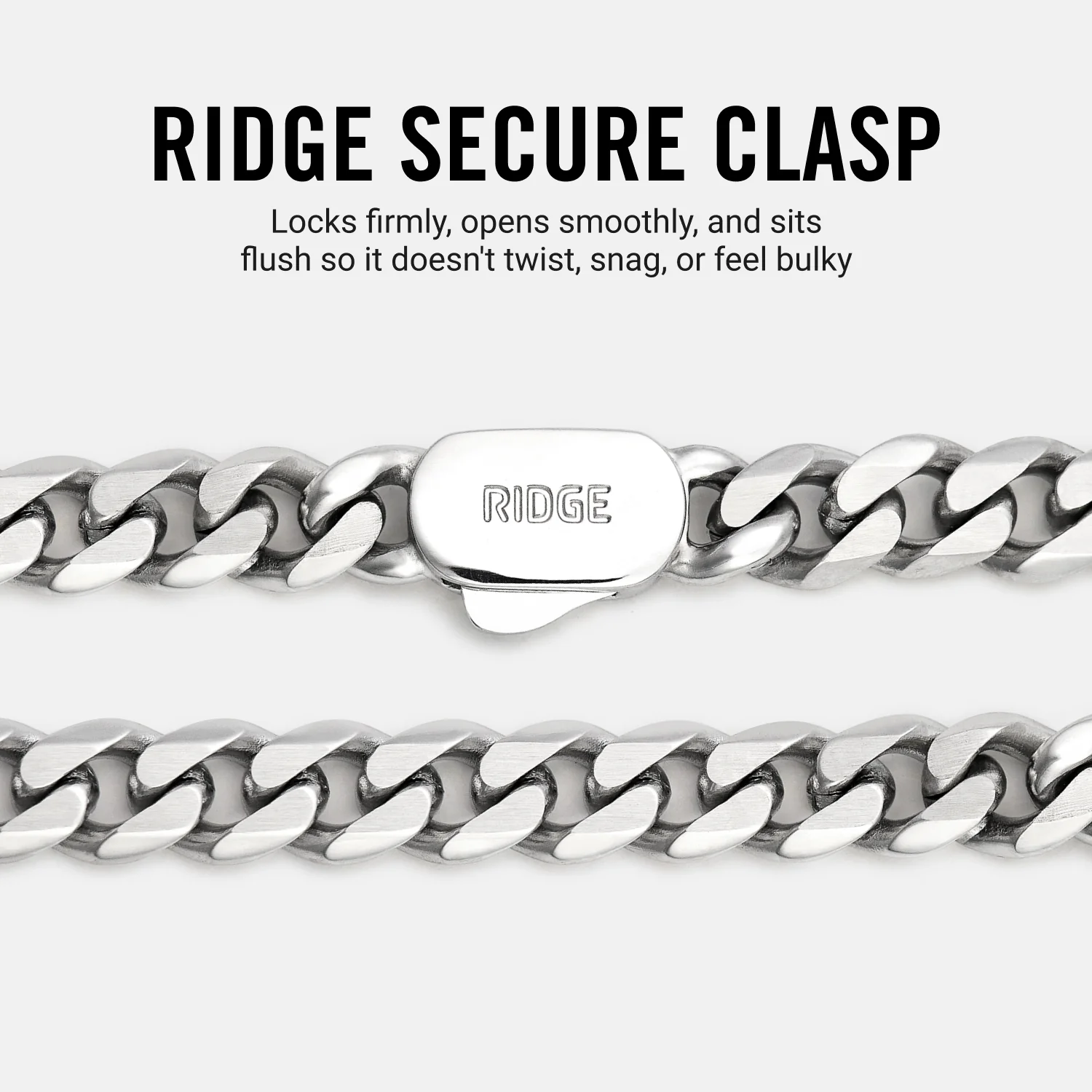 5mm Curb Chain - Platinum - 22" - Image 7