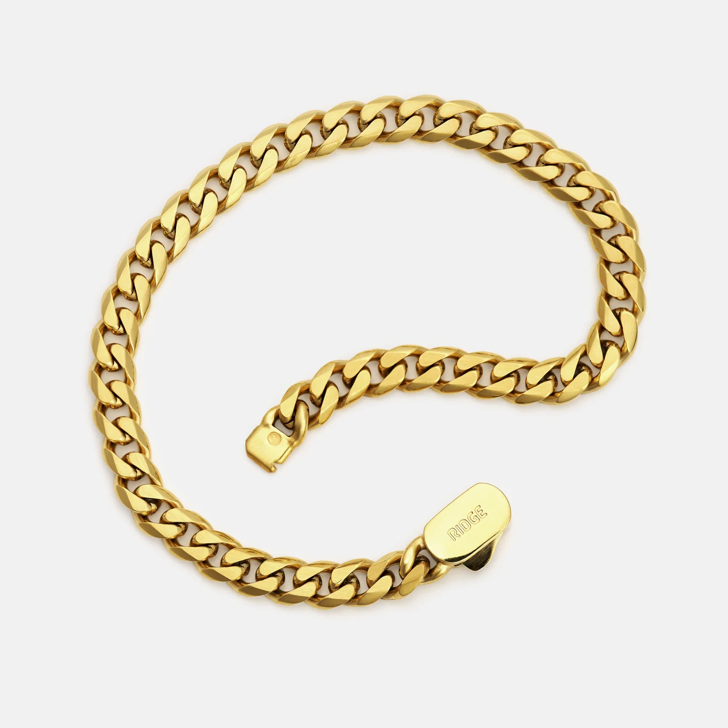 6mm Curb Bracelet - 18K Gold - Medium - Image 10