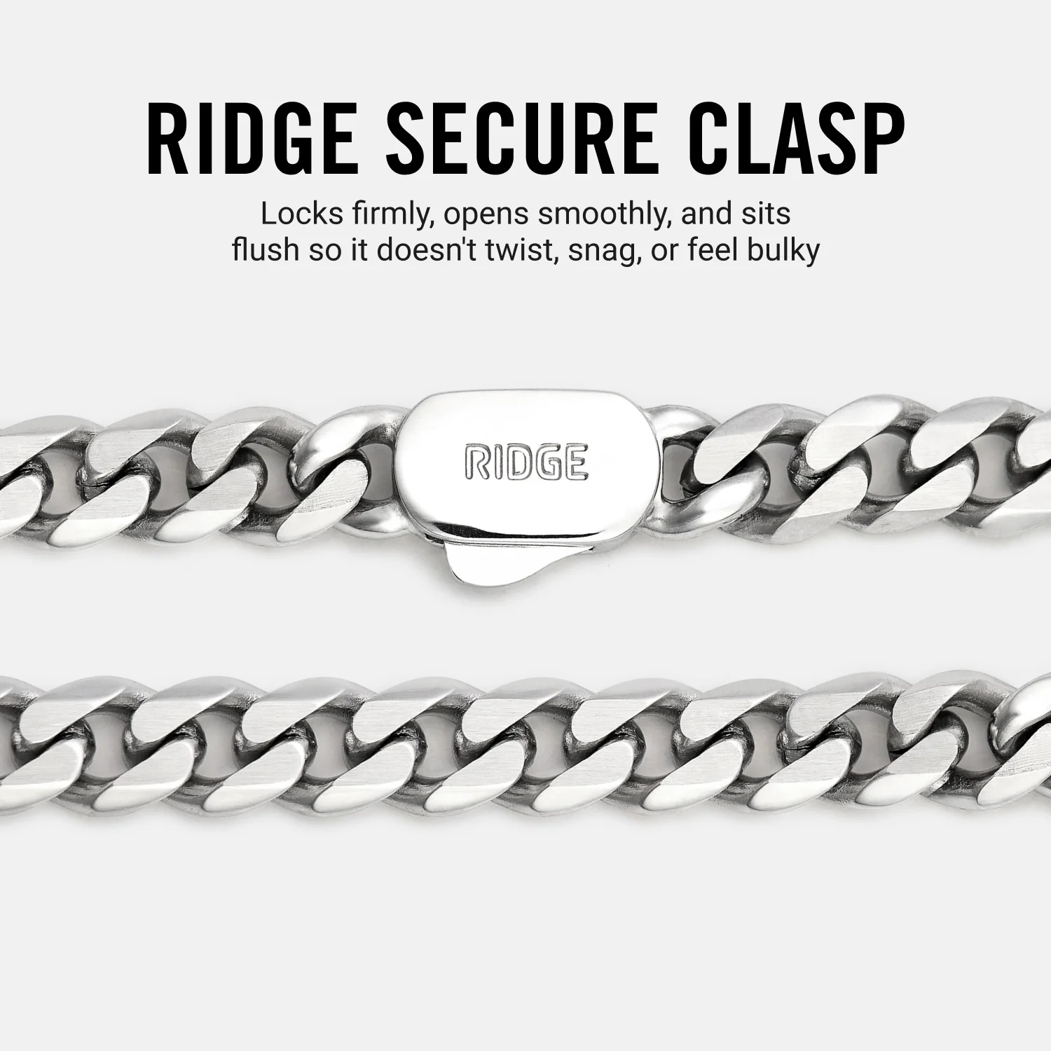 6mm Curb Bracelet - Platinum - Medium - Image 6