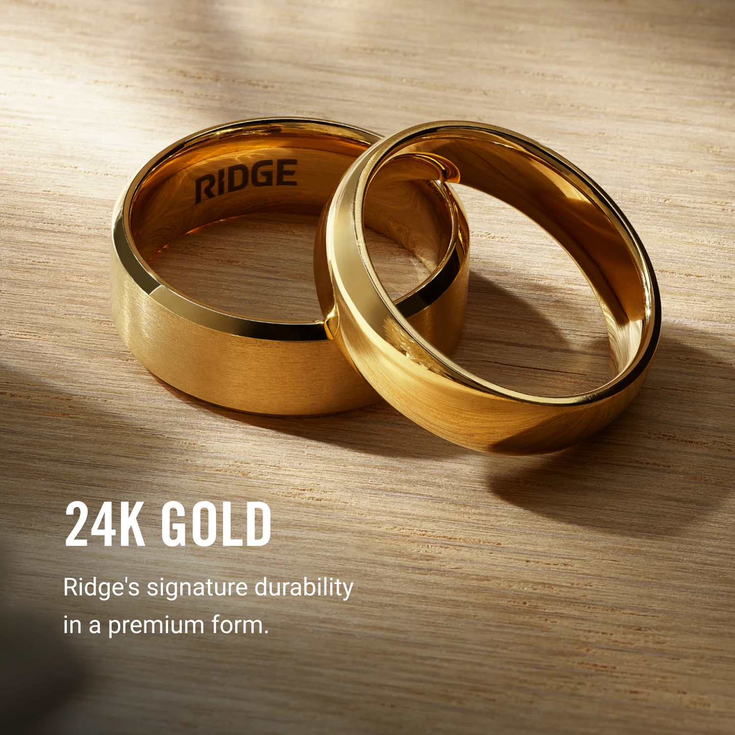 6mm Rounded Ring Set - 24K Gold - Tantalum Carbide - Image 7
