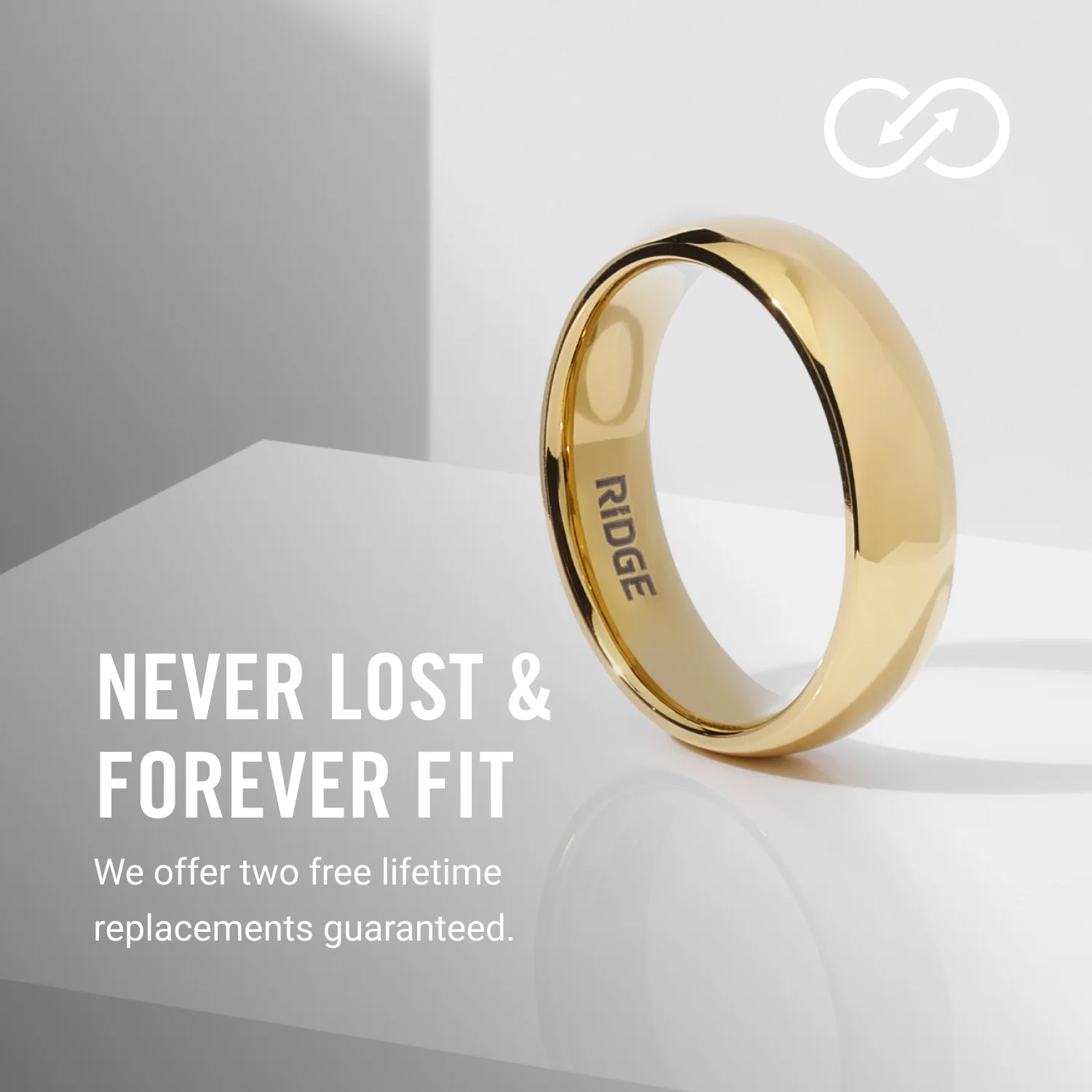 6mm Rounded Ring Set - 24K Gold - Tantalum Carbide - Image 9