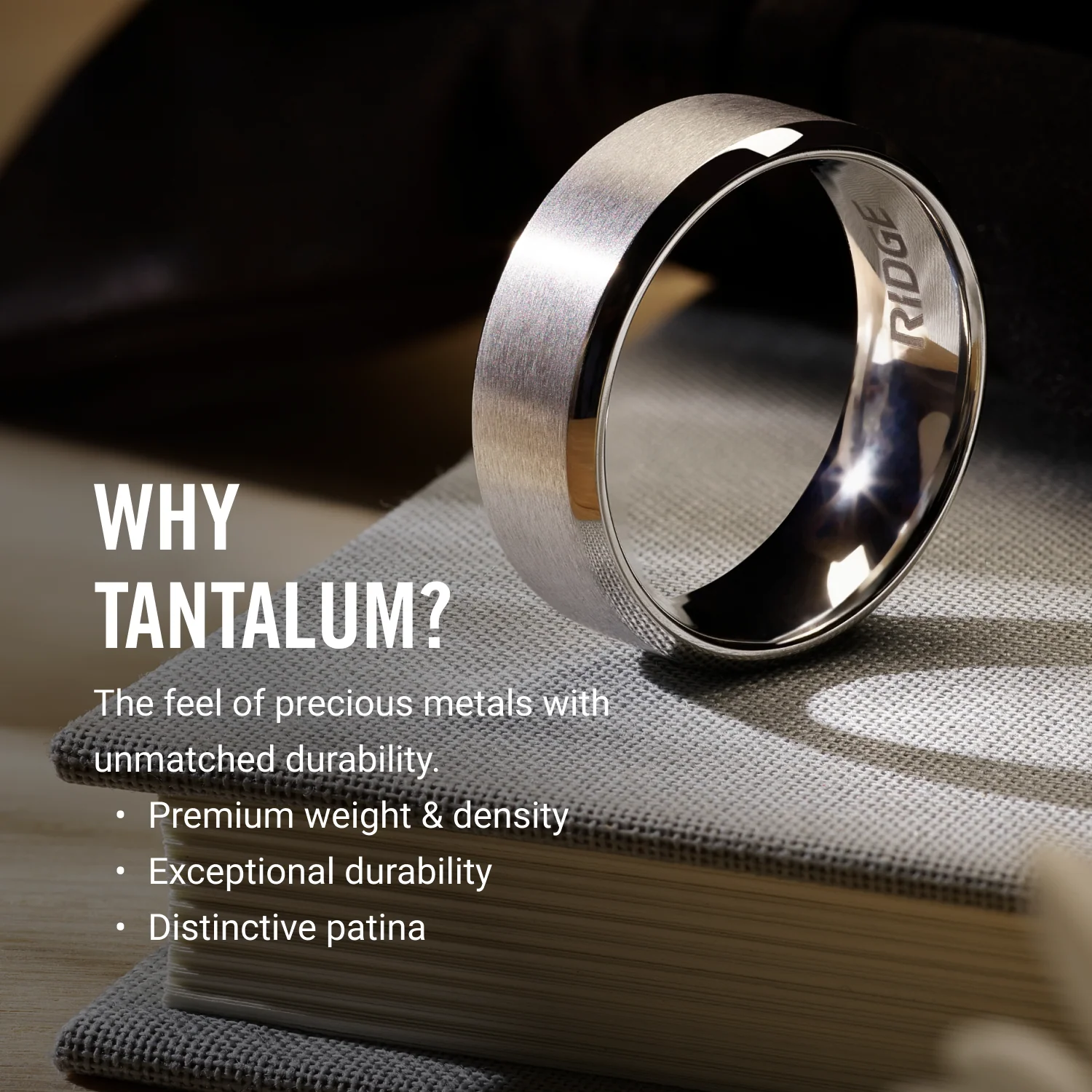 6mm Rounded Ring Set - Platinum - Tantalum Carbide - Image 10