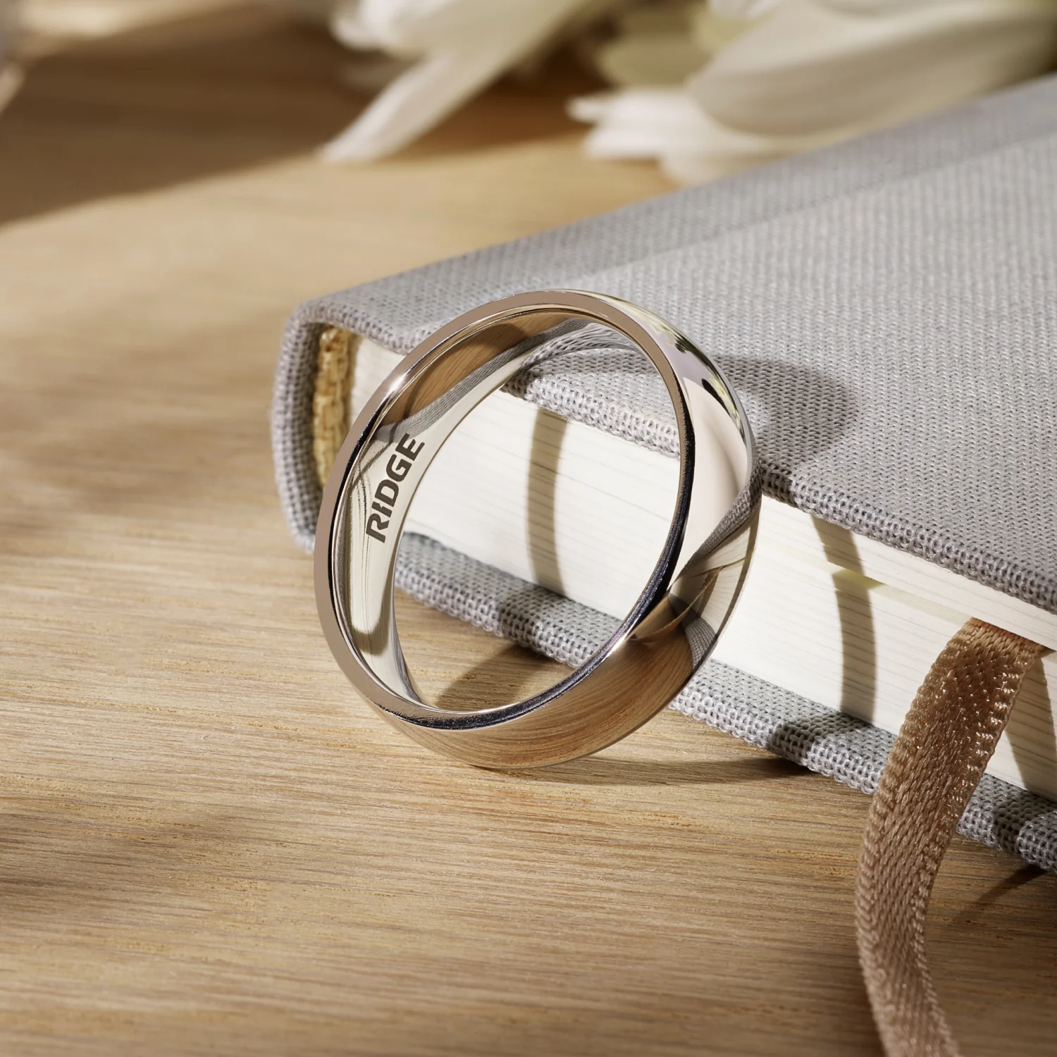6mm Rounded Ring Set - Platinum - Tantalum Carbide - Image 6