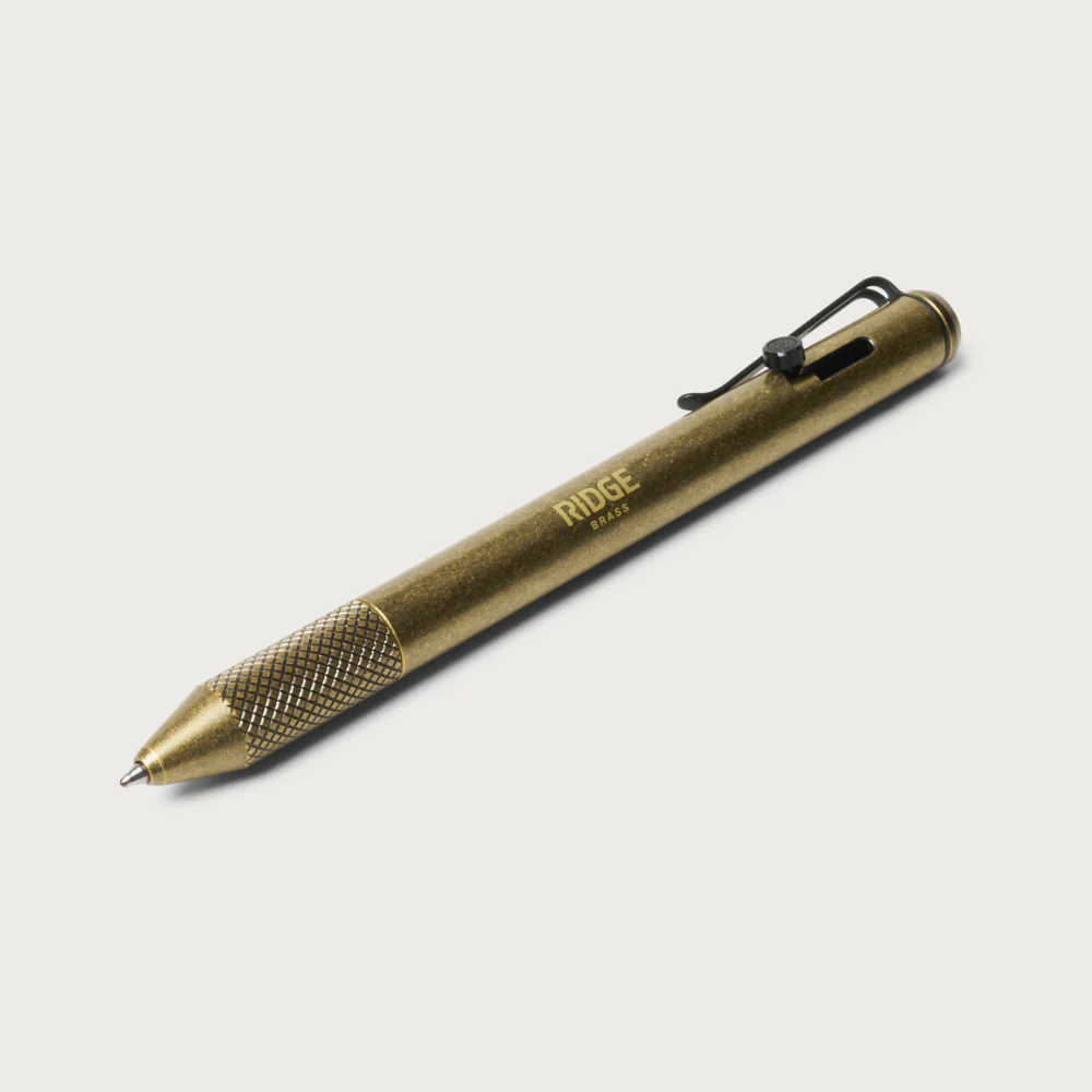 Ridge Bolt Action Pen - Brass