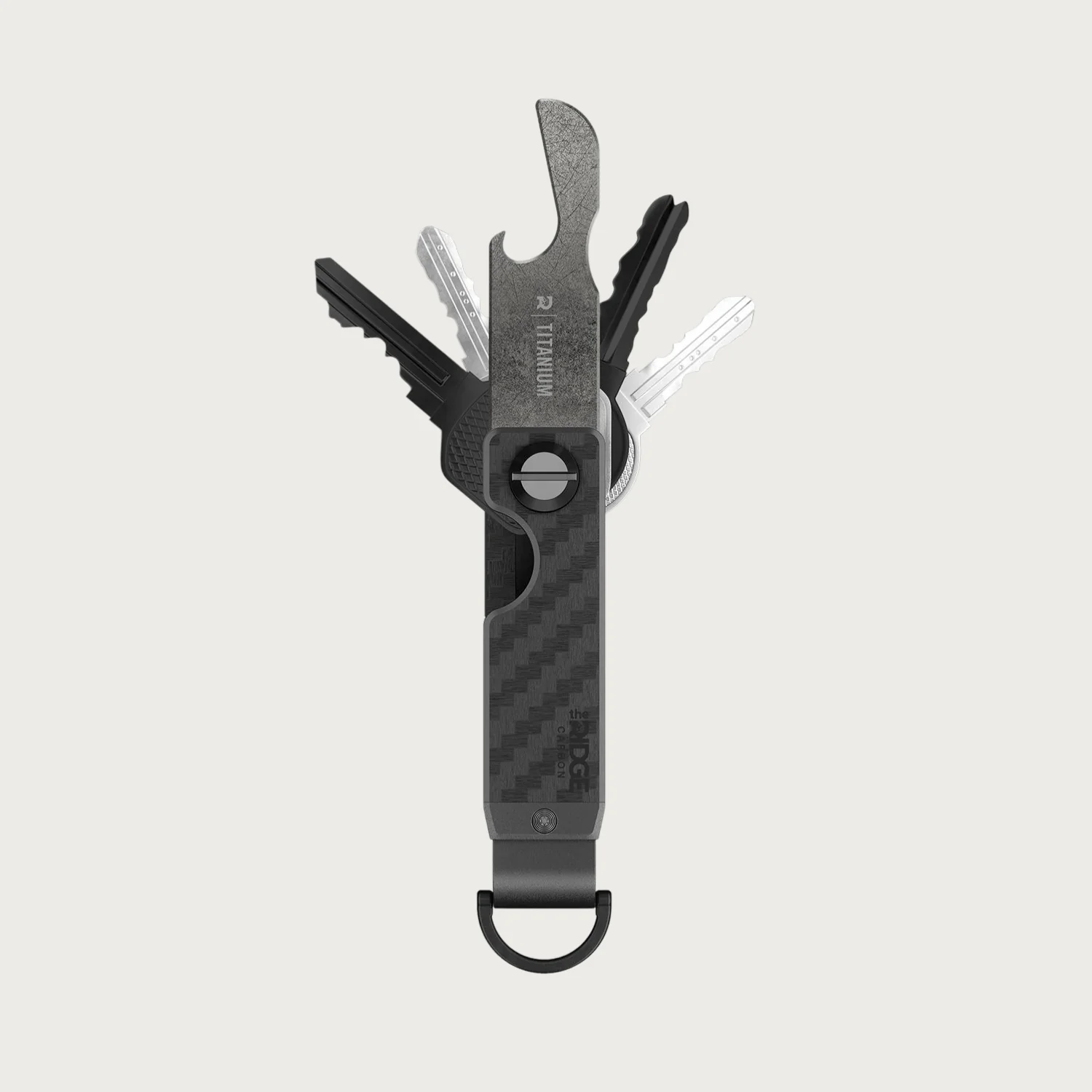 Ridge Keycase Bottle Opener - Stonewashed Titanium - Image 3