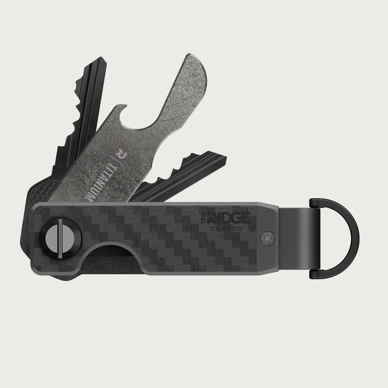 Ridge Keycase Bottle Opener - Stonewashed Titanium - Image 4