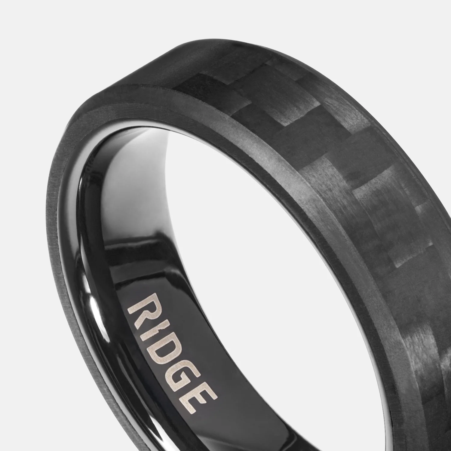 6mm Beveled Ring Set - Carbon Fiber 3K - Image 2