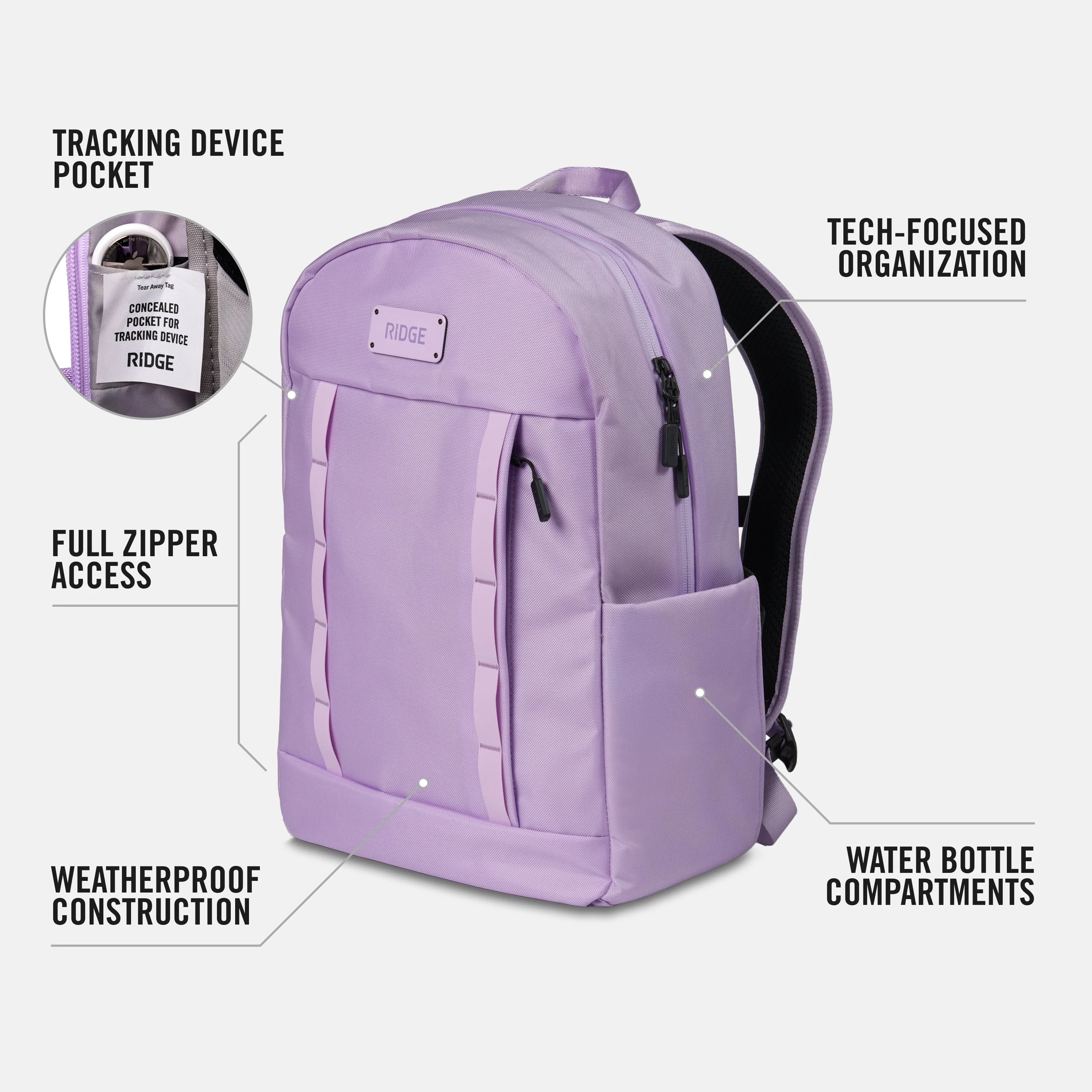 Commuter Backpack 18L - Lavender - Image 4