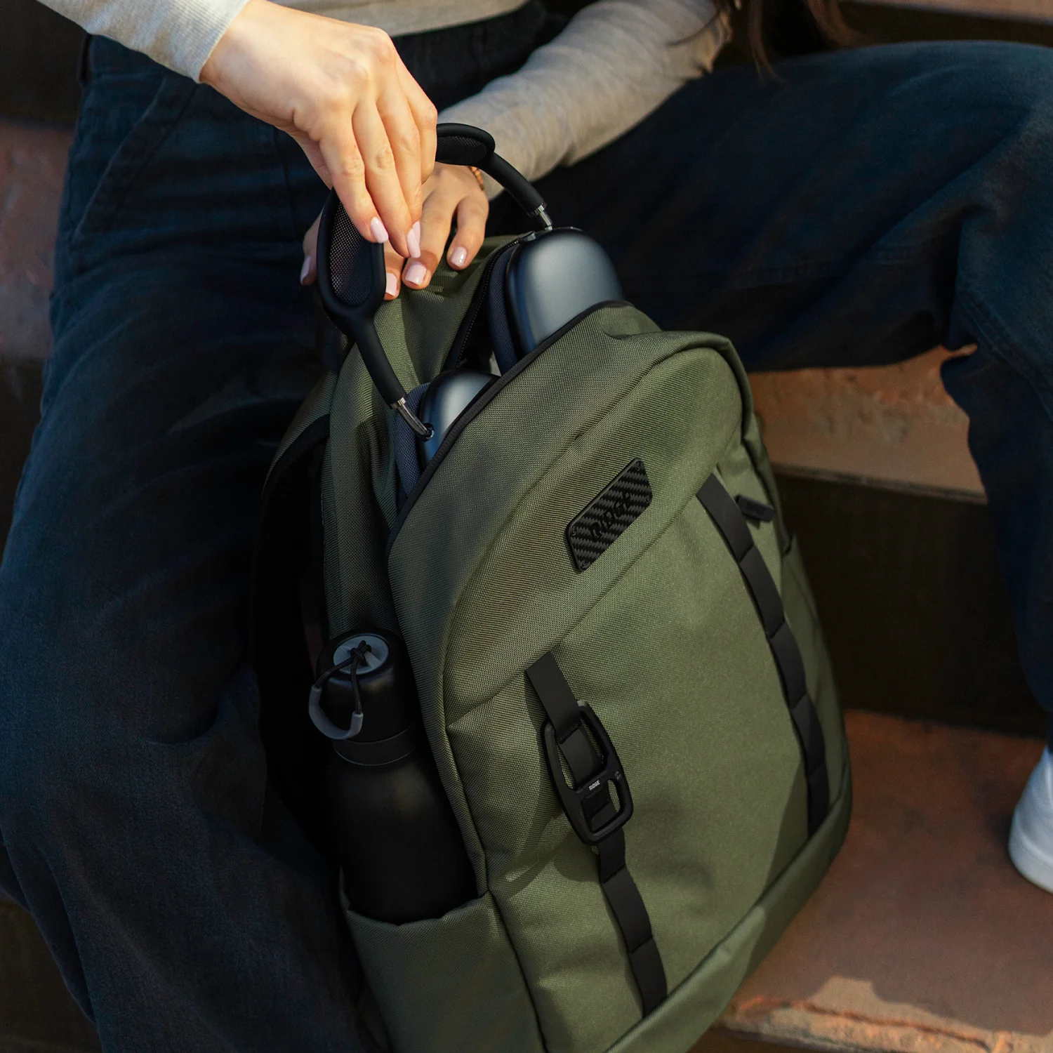 Commuter Backpack 18L - Matte Olive - Image 6