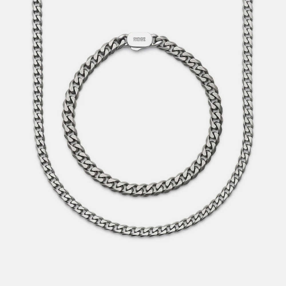 Curb Chain Kit - Titanium - Medium
