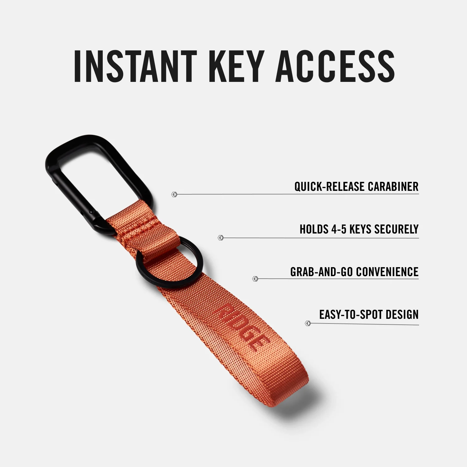 Ridge Keychain - Basecamp Orange - Image 6