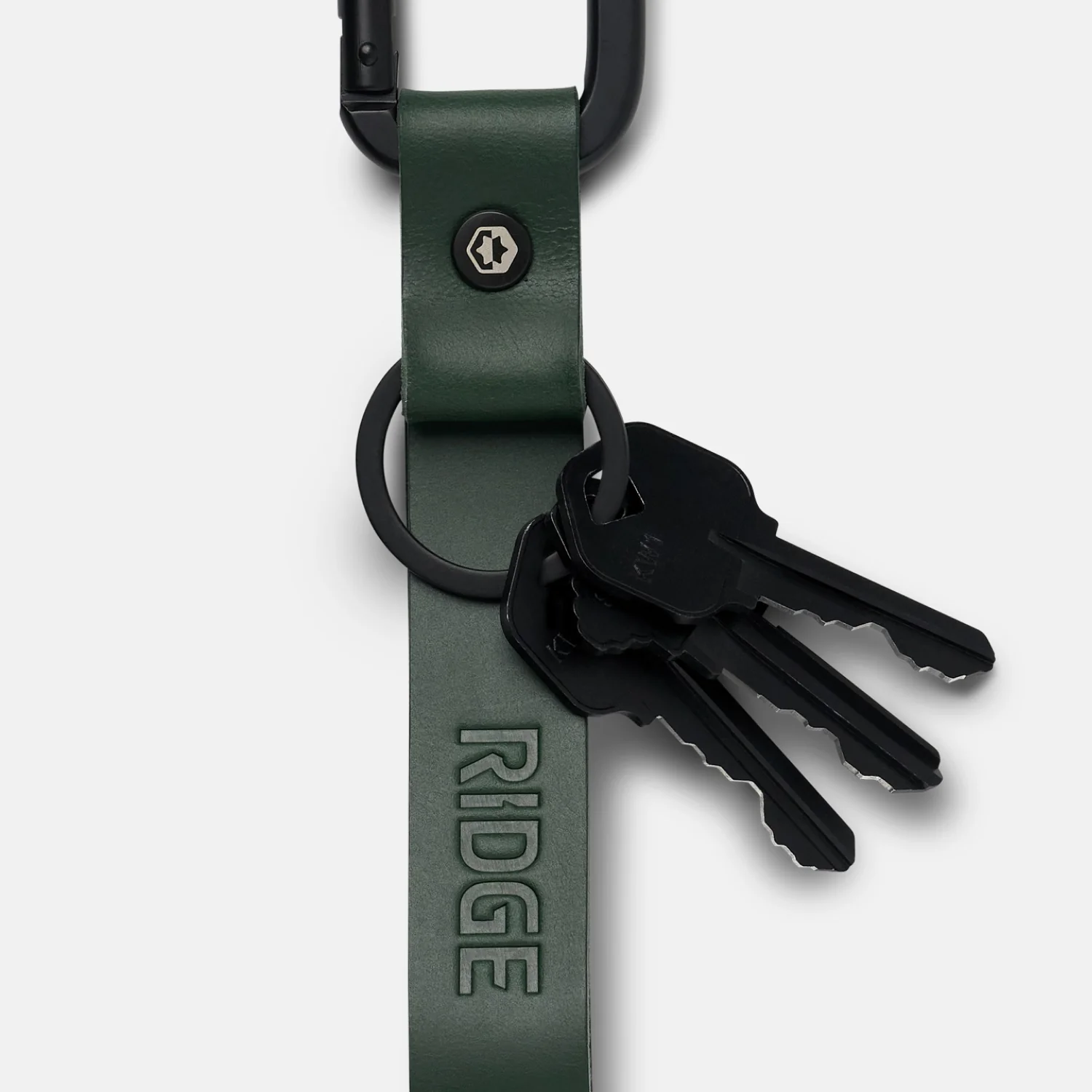 Ridge Keychain - Hunter Green Leather - Image 3