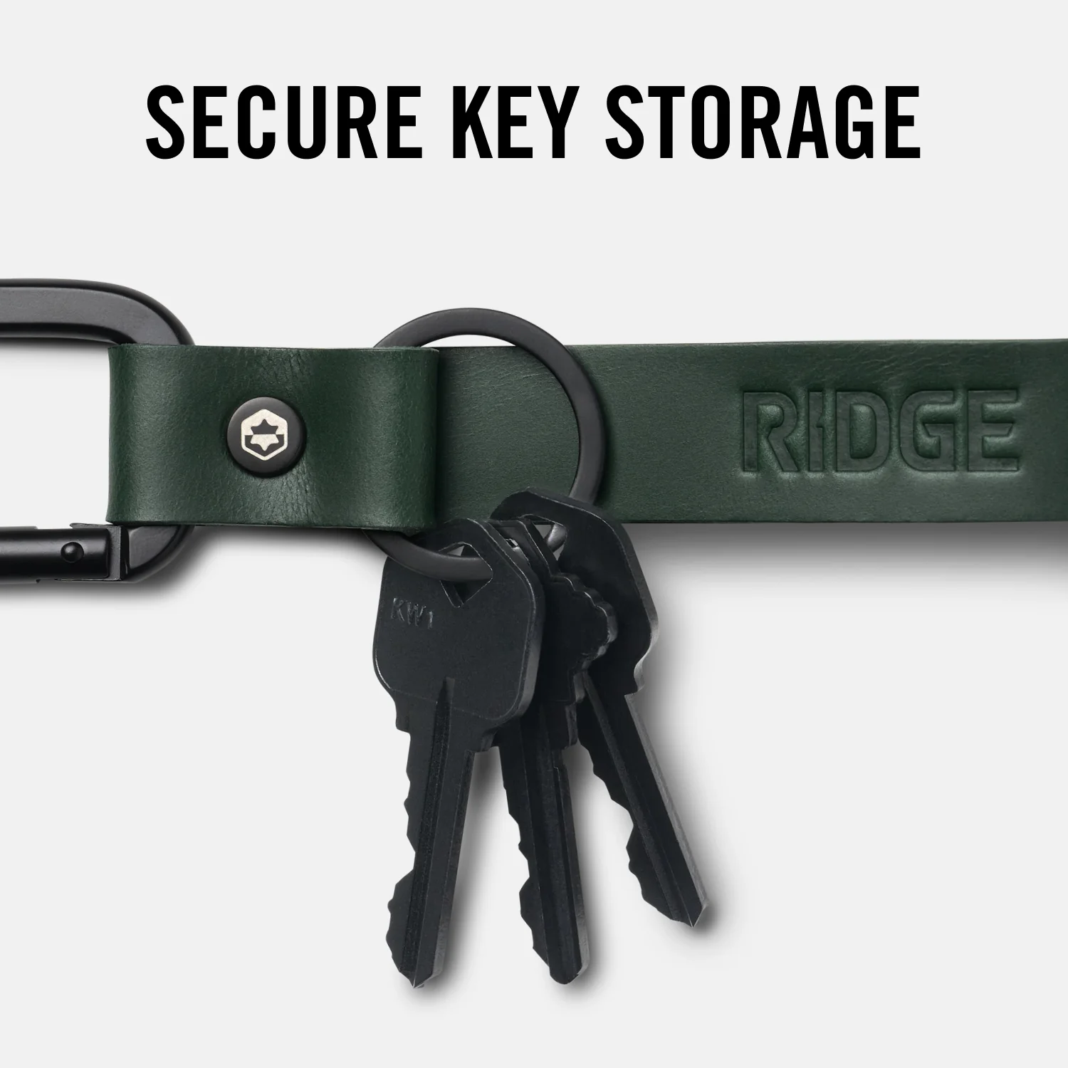 Ridge Keychain - Hunter Green Leather - Image 6
