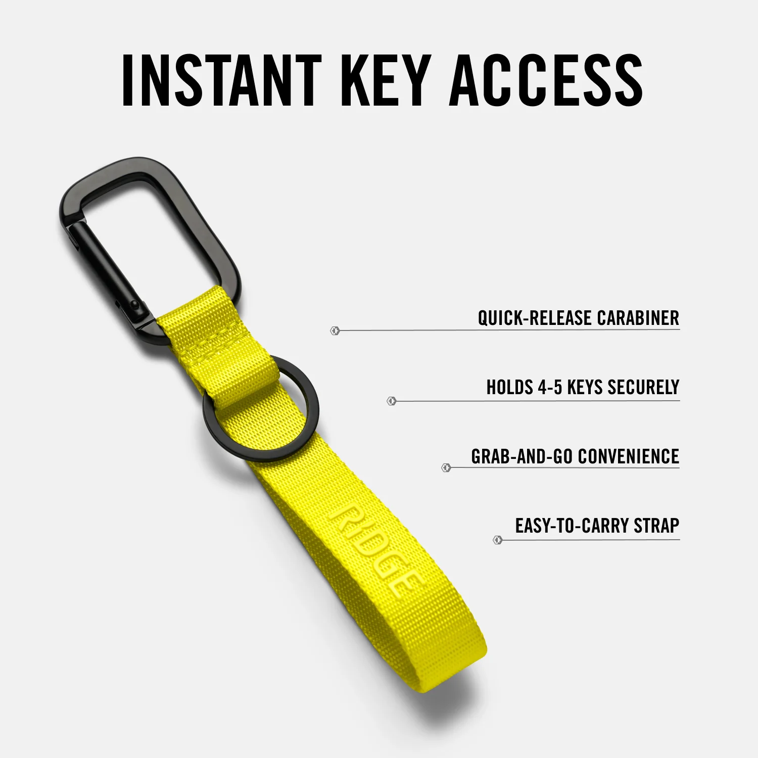 Ridge Keychain - Hyper Lime - Image 5