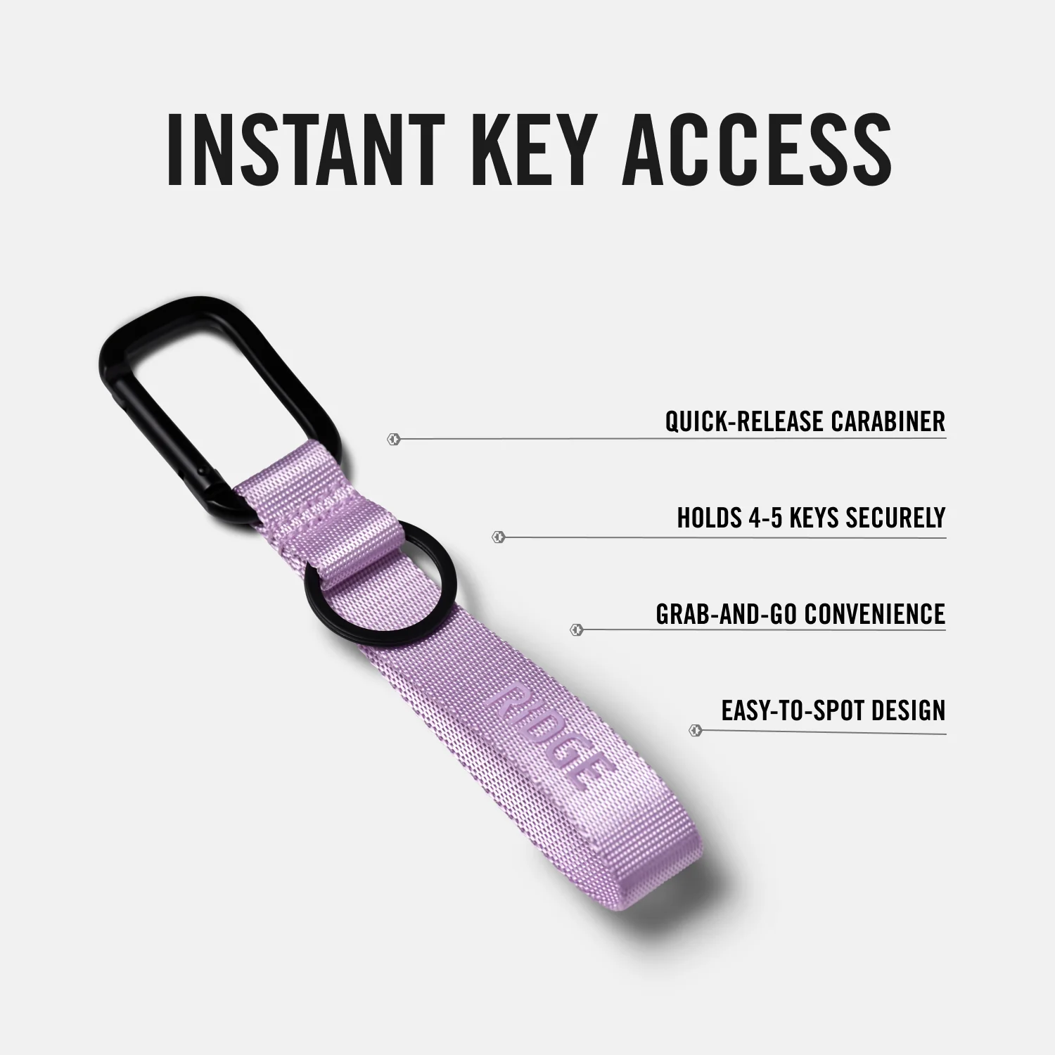 Ridge Keychain - Lavender - Image 6