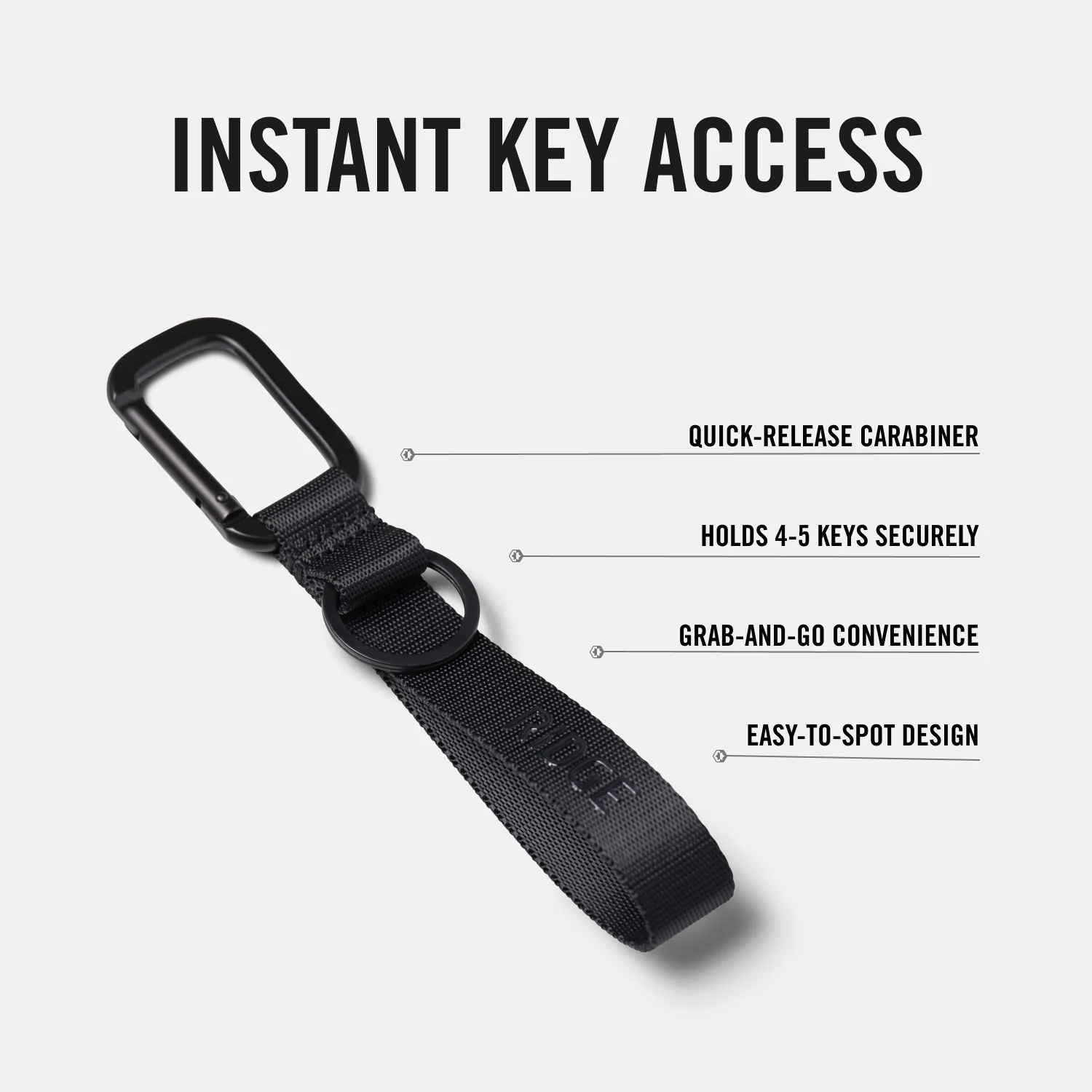 Ridge Keychain - Matte Black - Image 6