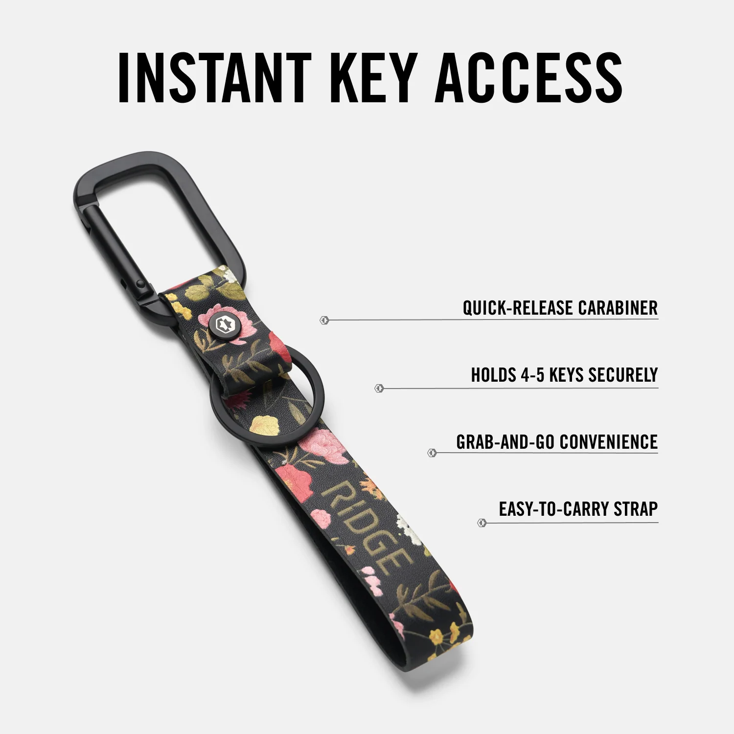 Ridge Keychain - Moonlight Garden Leather - Image 5