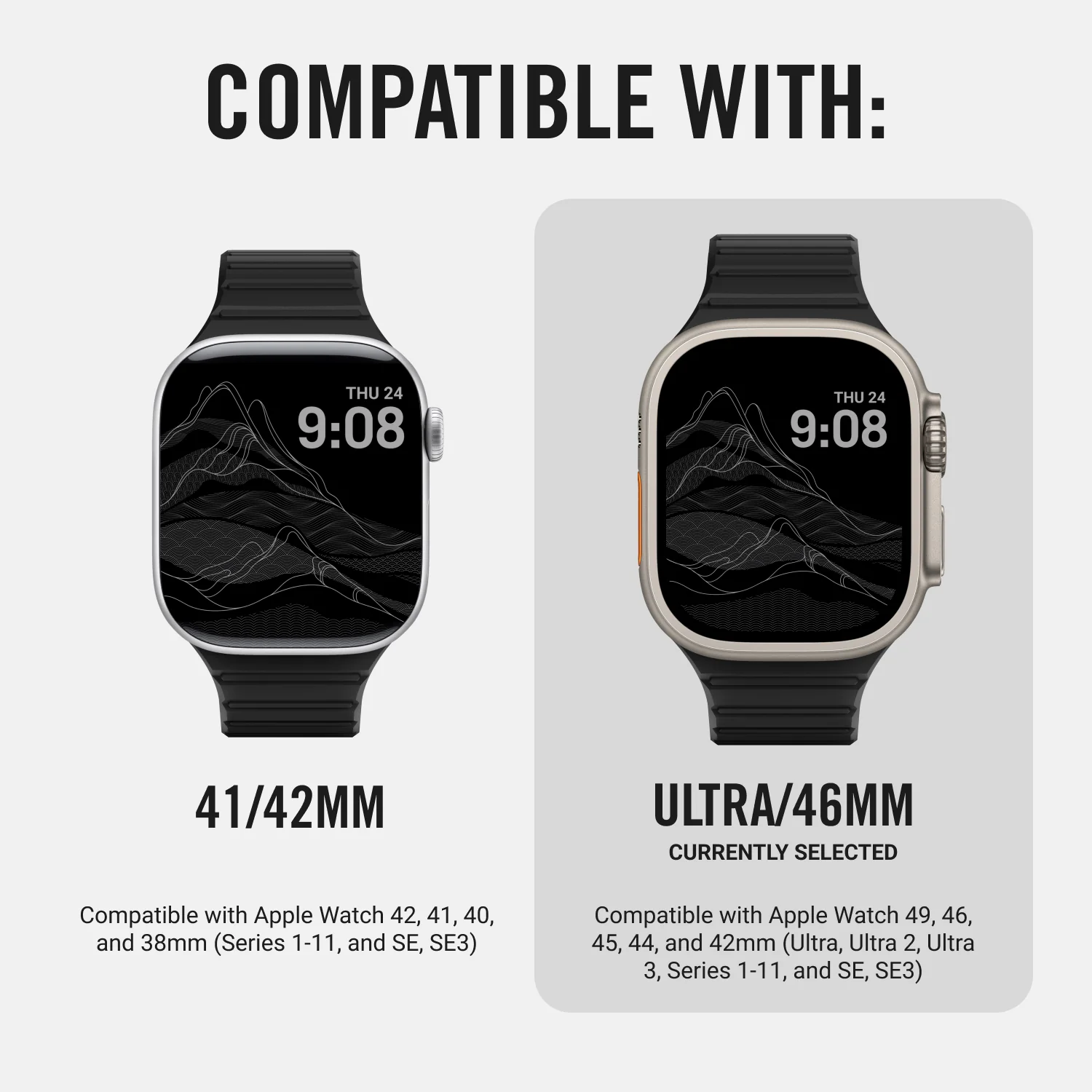 Everyday Watch Straps - Matte Black - Ultra/46mm - Image 9