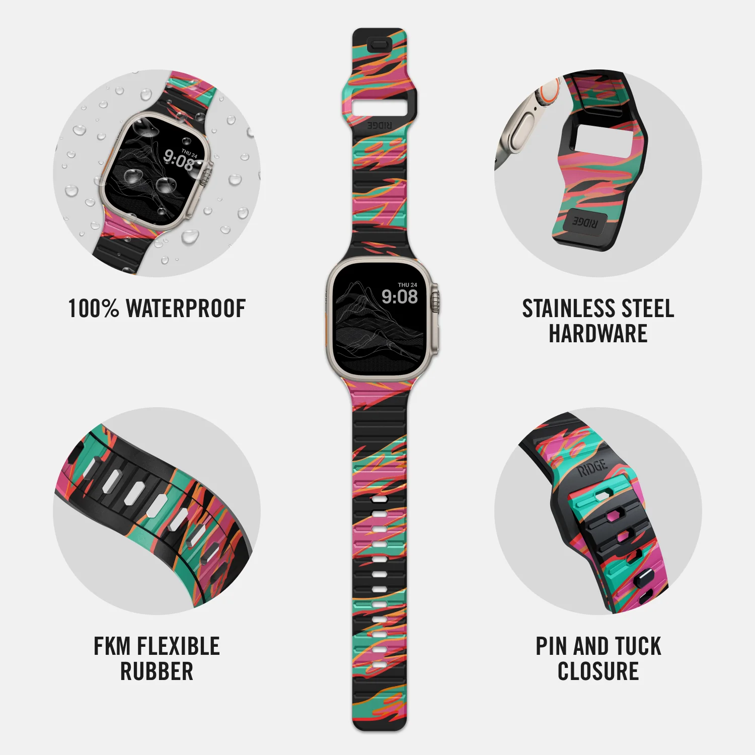 Everyday Watch Strap - Neon Tiger - Ultra/46mm - Image 4