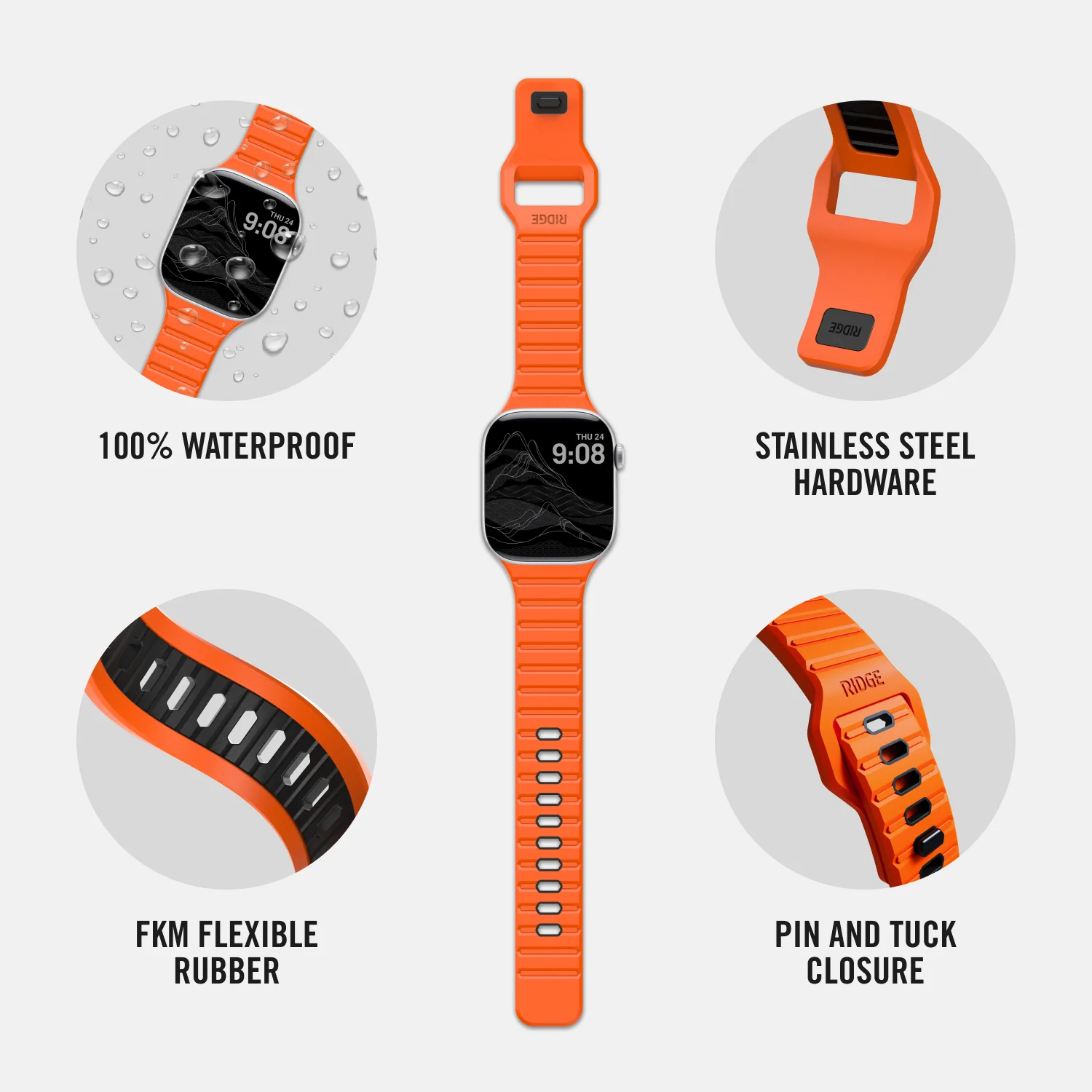 Everyday Watch Straps - Basecamp Orange - 41/42mm - Image 4