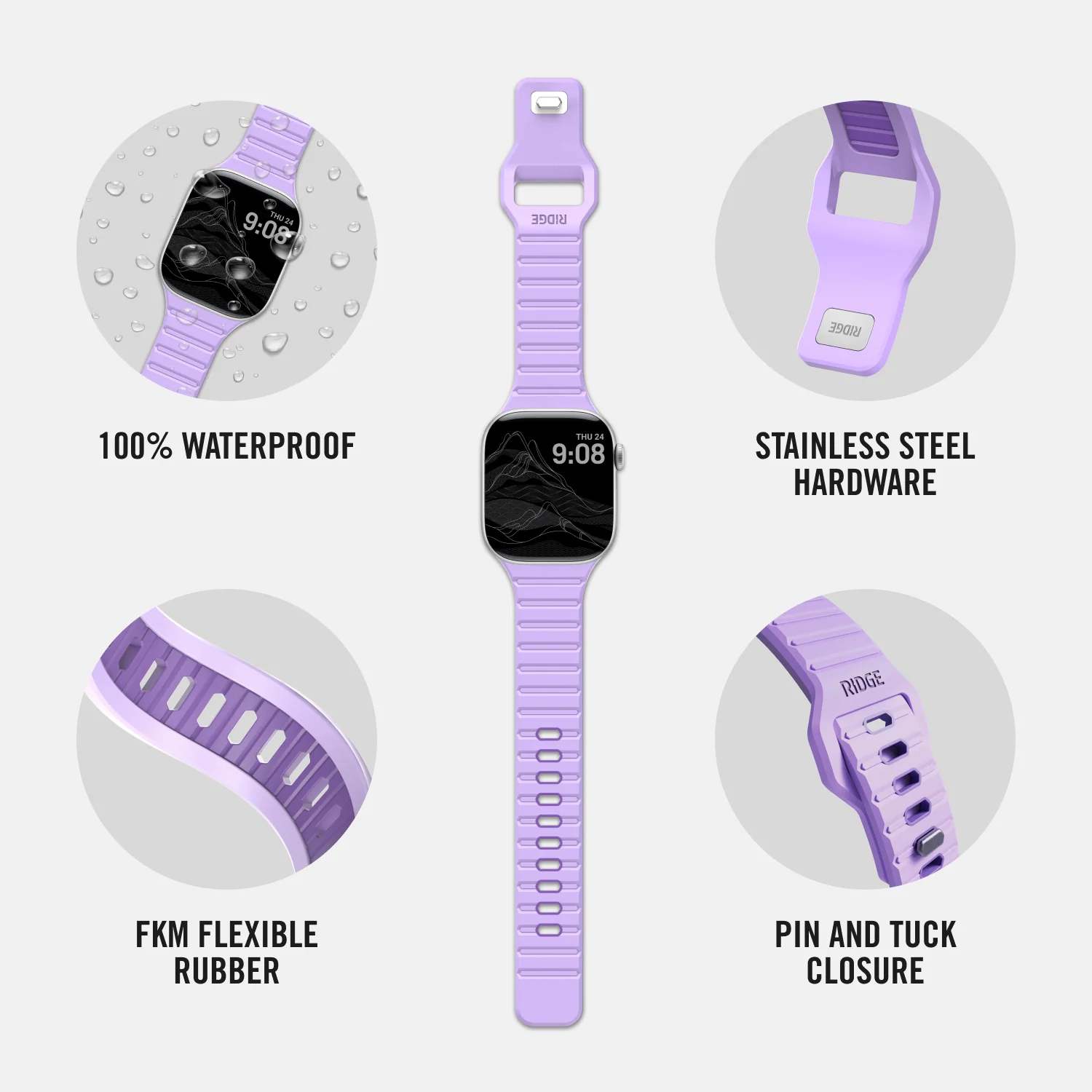 Everyday Watch Strap - Lavender - 41/42mm - Image 4