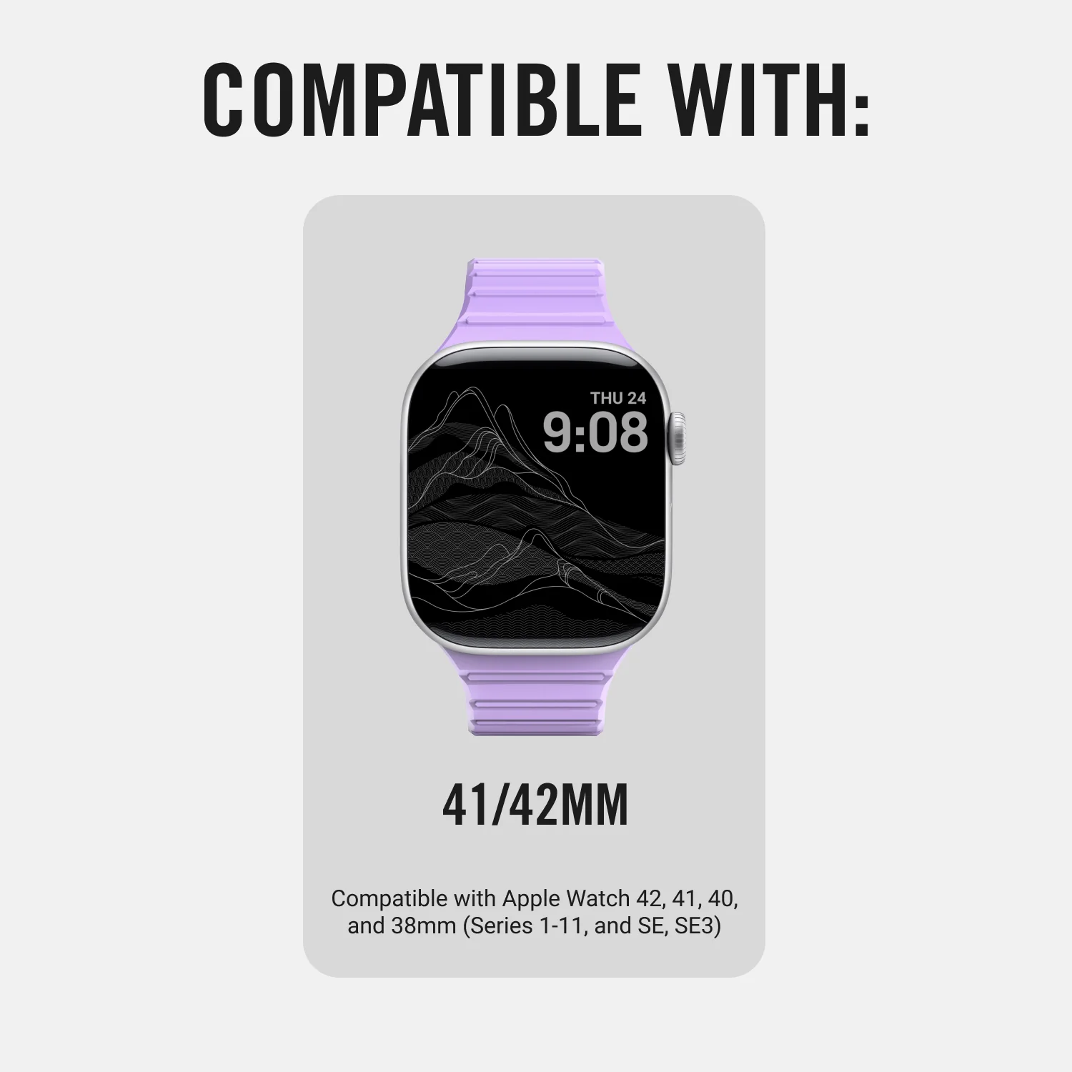 Everyday Watch Strap - Lavender - 41/42mm - Image 9