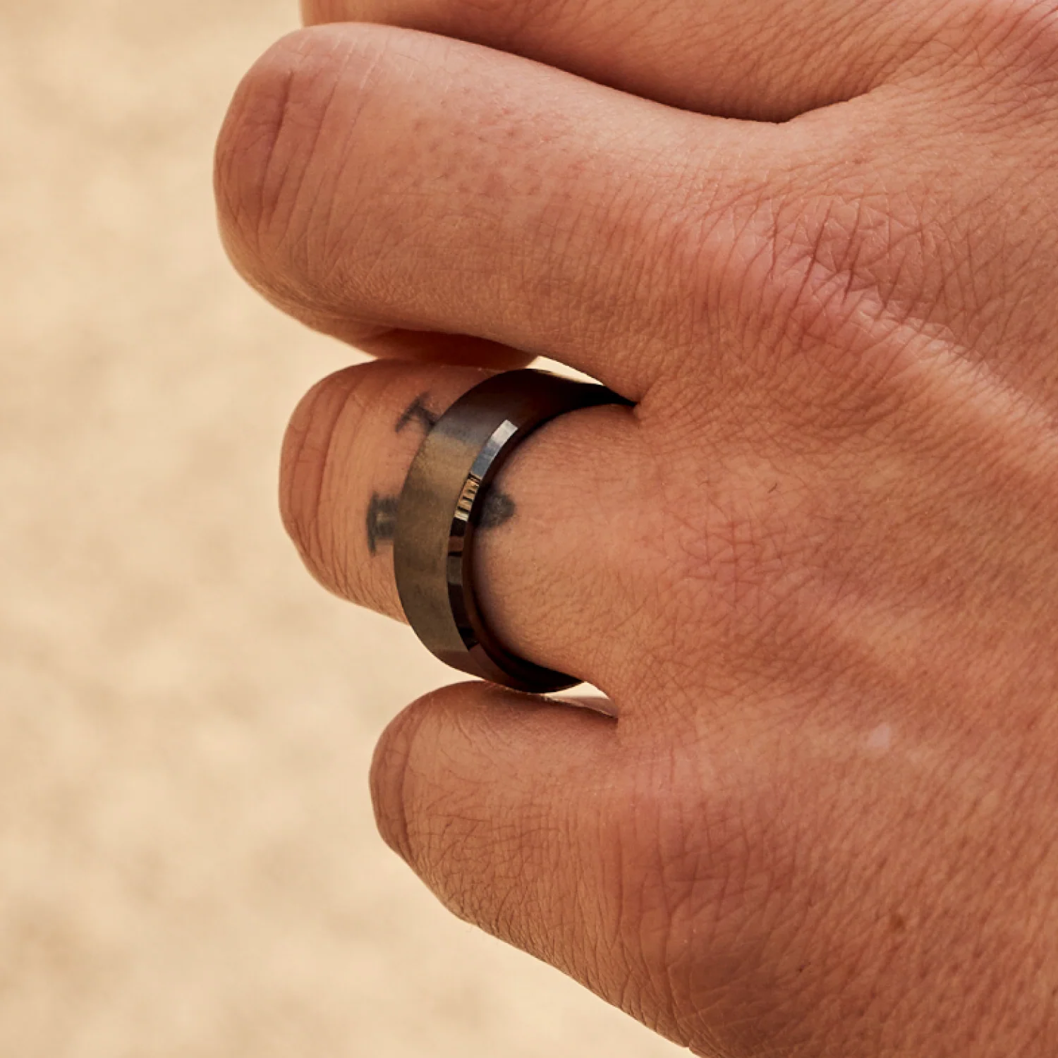 8mm Beveled Ring Set - Gunmetal - Image 4
