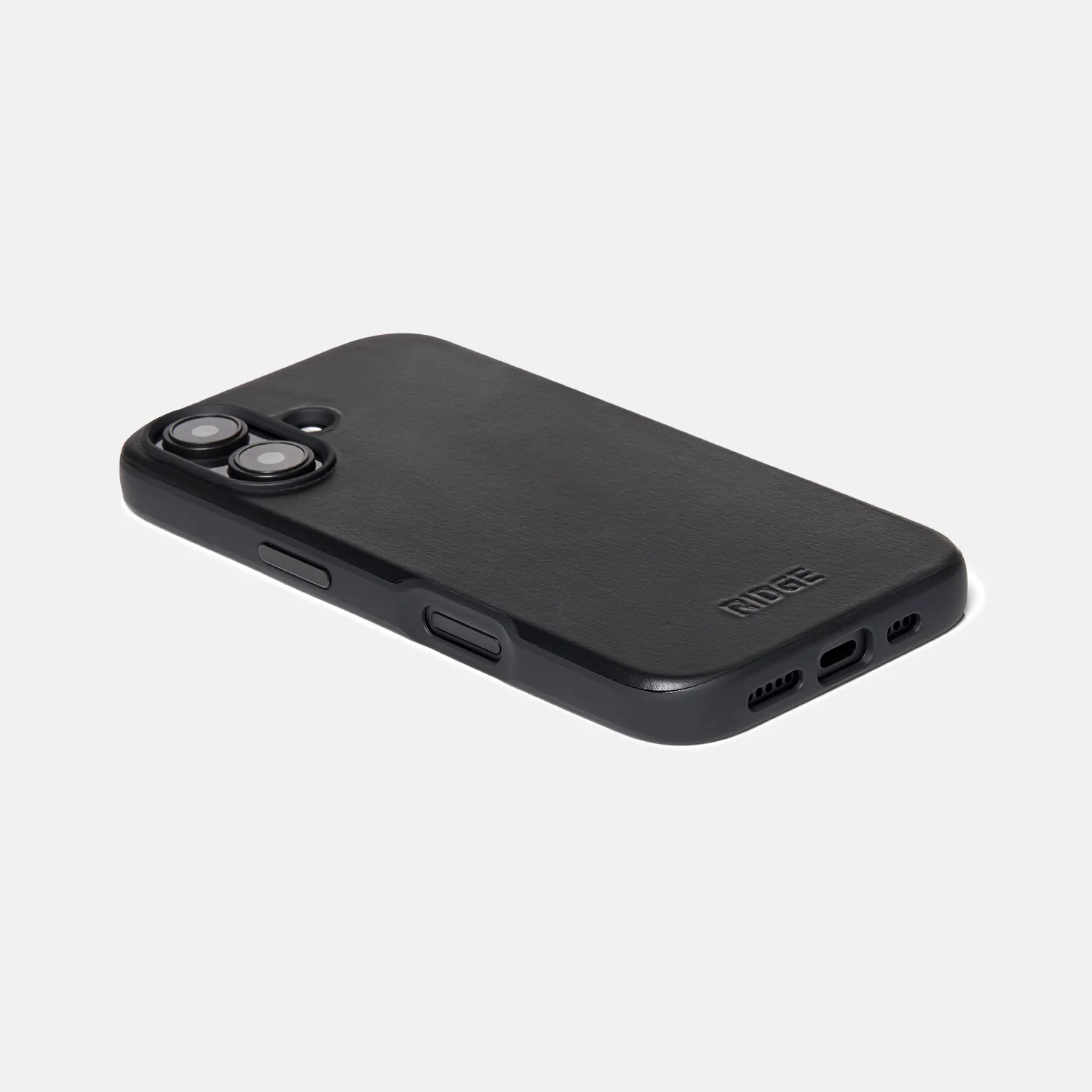 Ridge Phone Case - Midnight Black Leather - iPhone 16 - Image 4