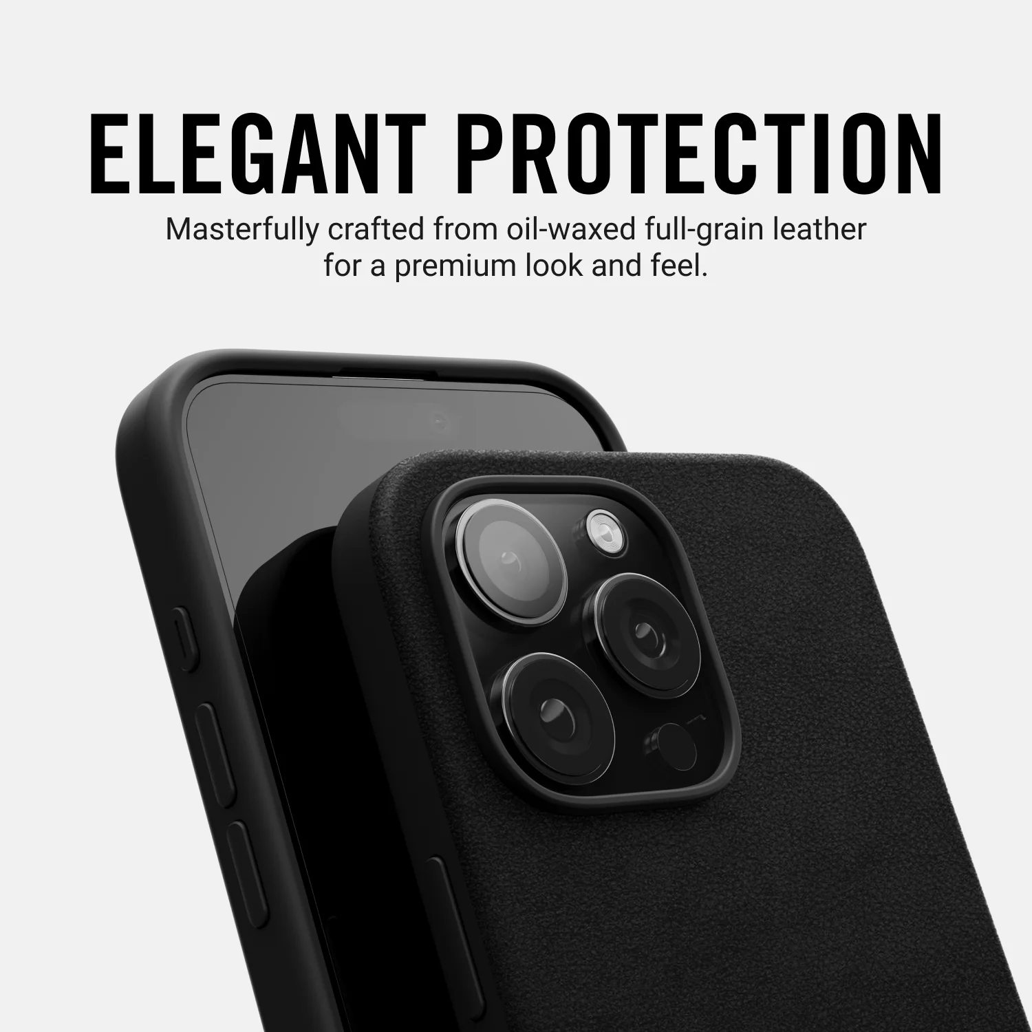 Ridge Phone Case - Midnight Black Leather - iPhone 16 - Image 8
