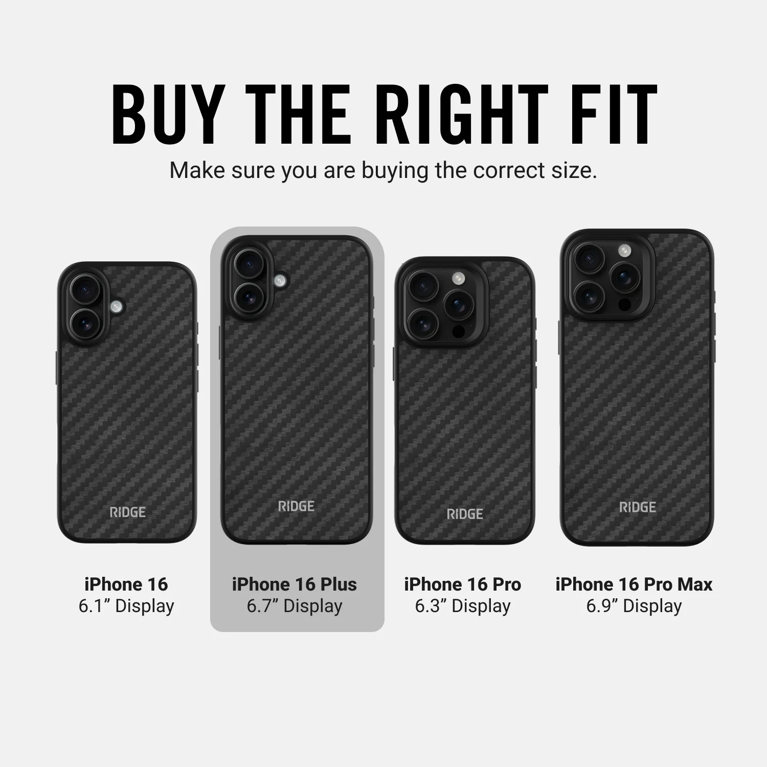 Ridge Phone Case - Carbon - iPhone 16 Plus - Image 9