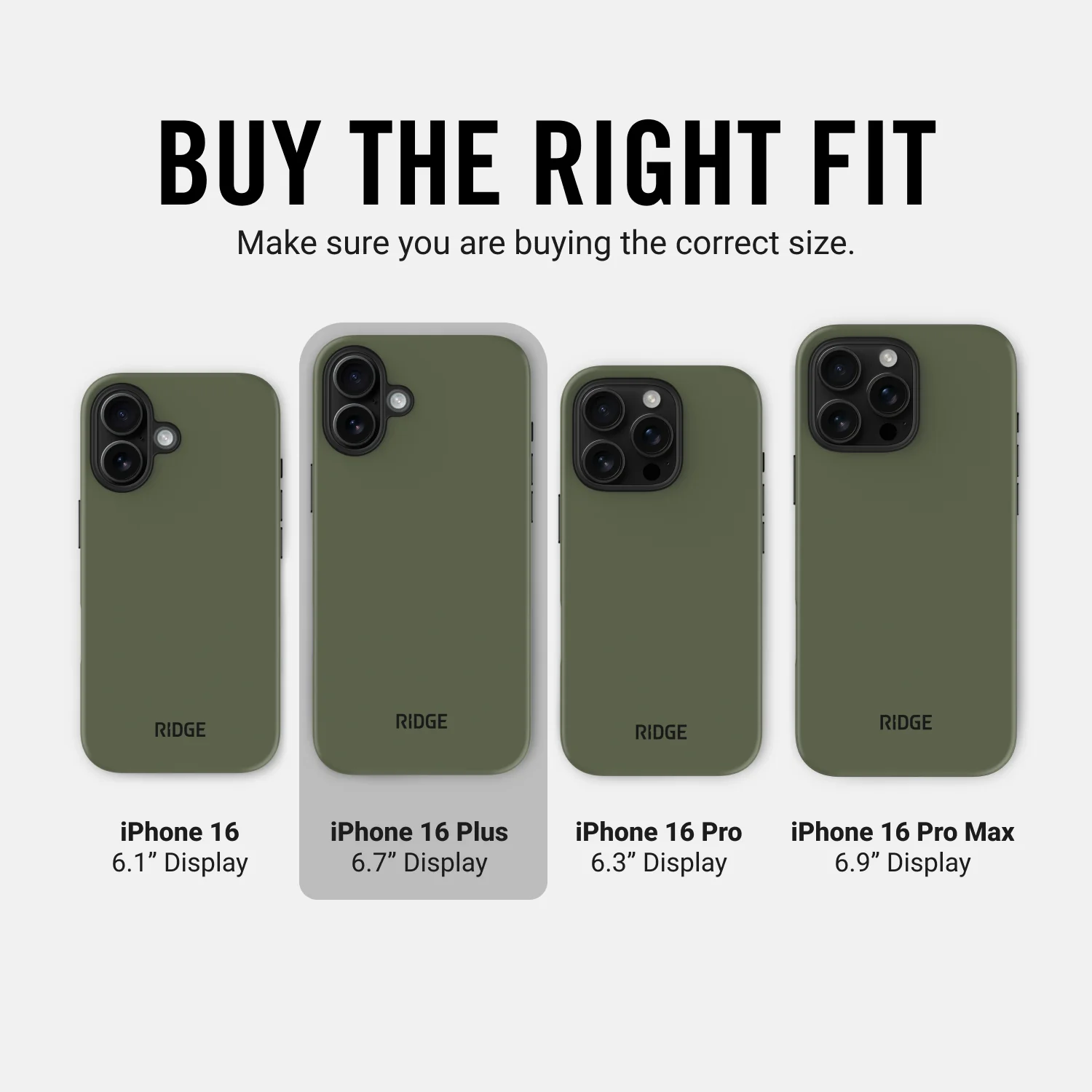 Ridge Phone Case - Matte Olive - iPhone 16 Plus - Image 9