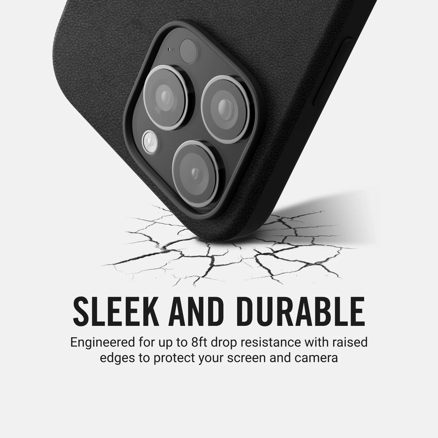 Ridge Phone Case - Midnight Black Leather - iPhone 16 Plus - Image 7