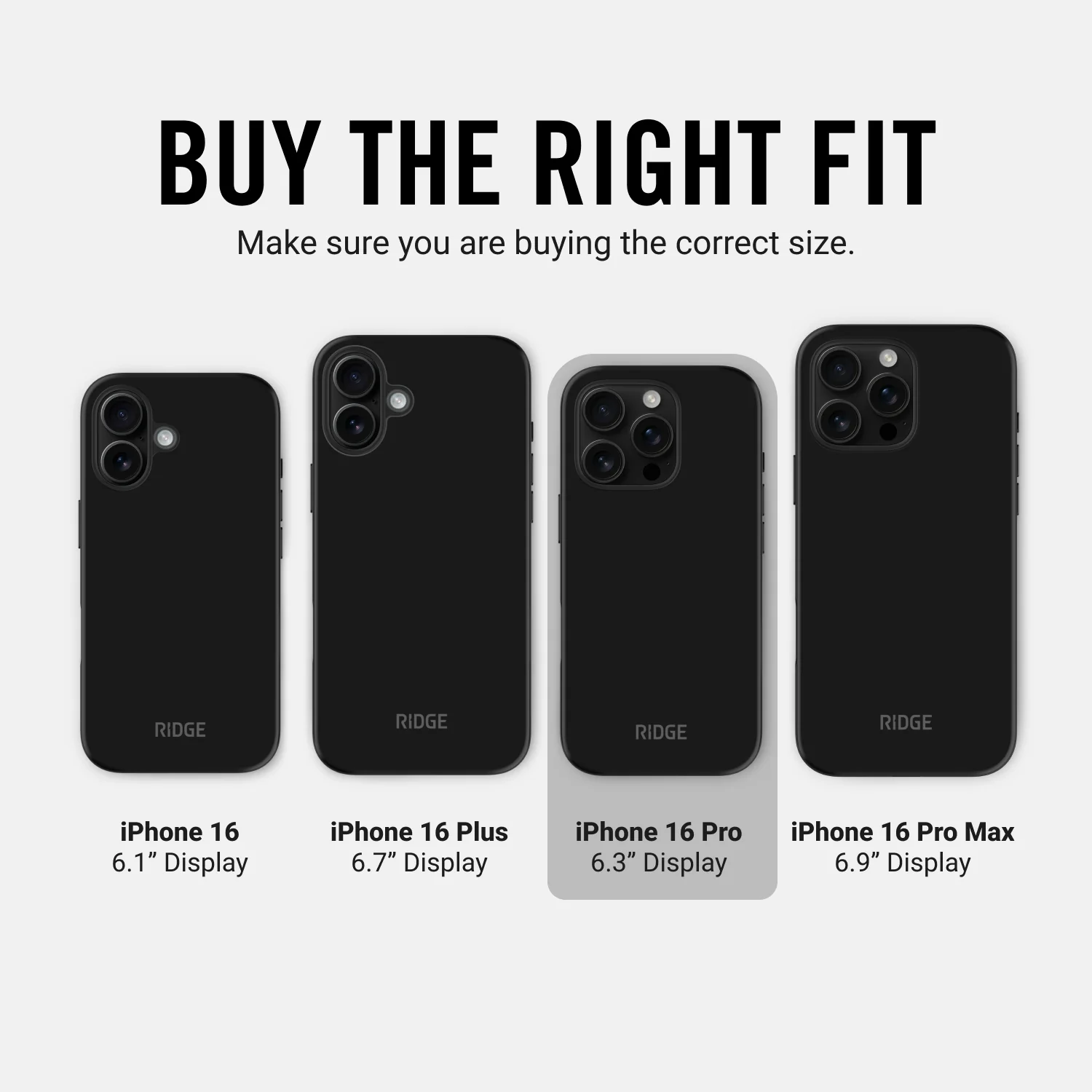 Ridge Phone Case - Matte Black - iPhone 16 Pro - Image 9