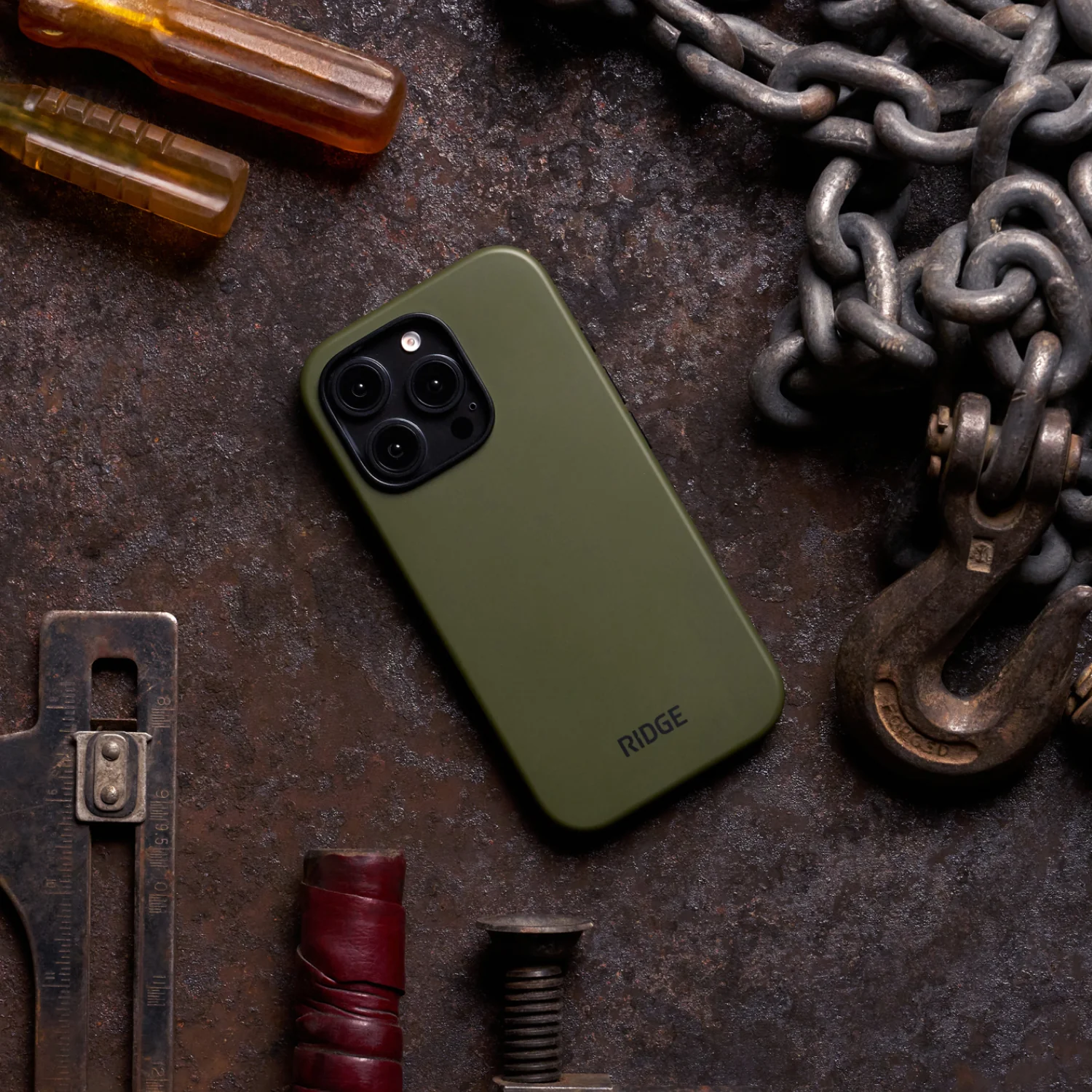 Ridge Phone Case - Matte Olive - iPhone 16 Pro Max - Image 4