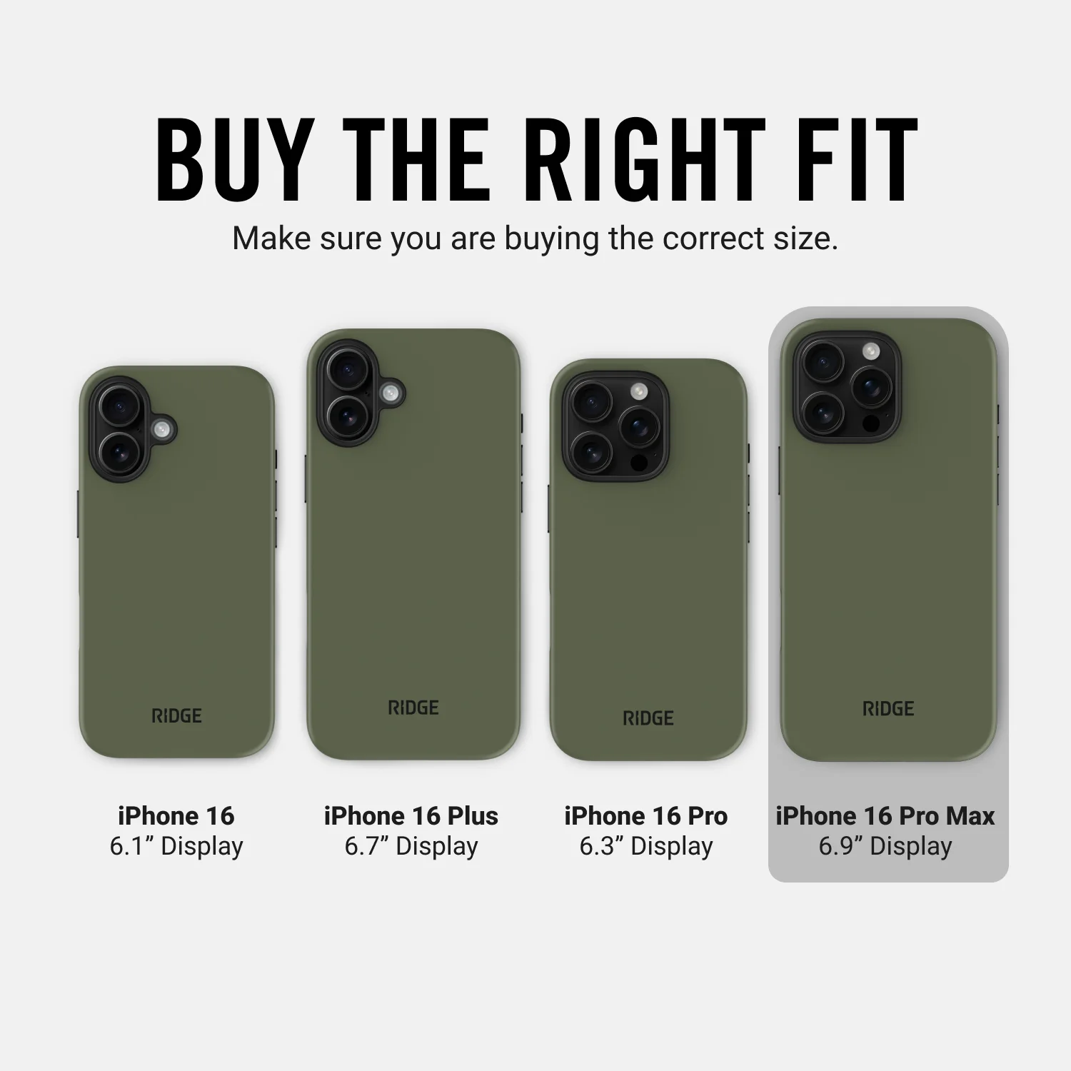Ridge Phone Case - Matte Olive - iPhone 16 Pro Max - Image 9