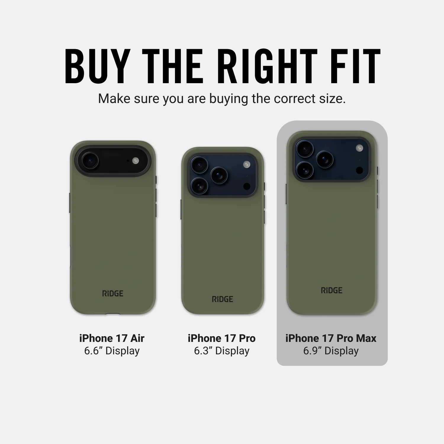 Ridge Phone Case - Matte Olive - iPhone 17 Pro Max - Image 9