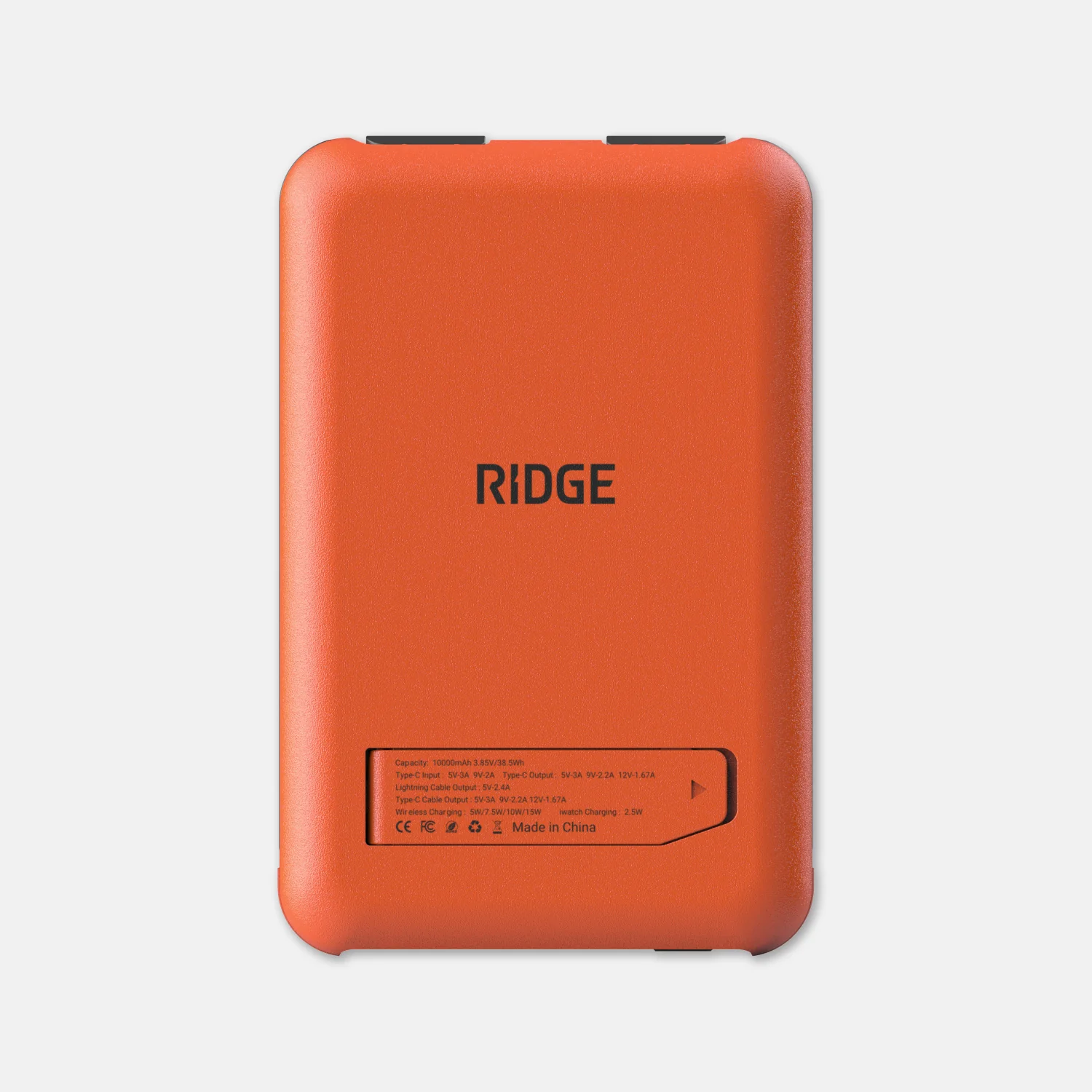 Ridge Power Bank - 10k mAh - Basecamp Orange - Image 2