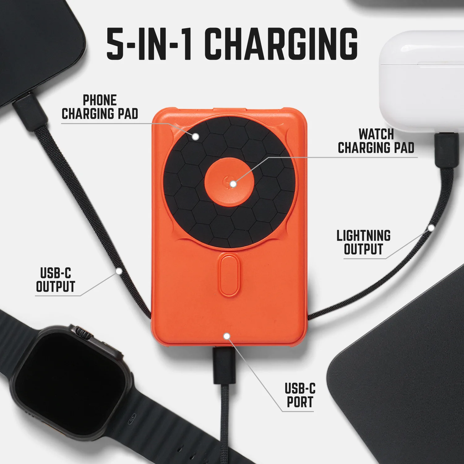 Ridge Power Bank - 10k mAh Bundle - Basecamp Orange - 2-Pack - Image 10