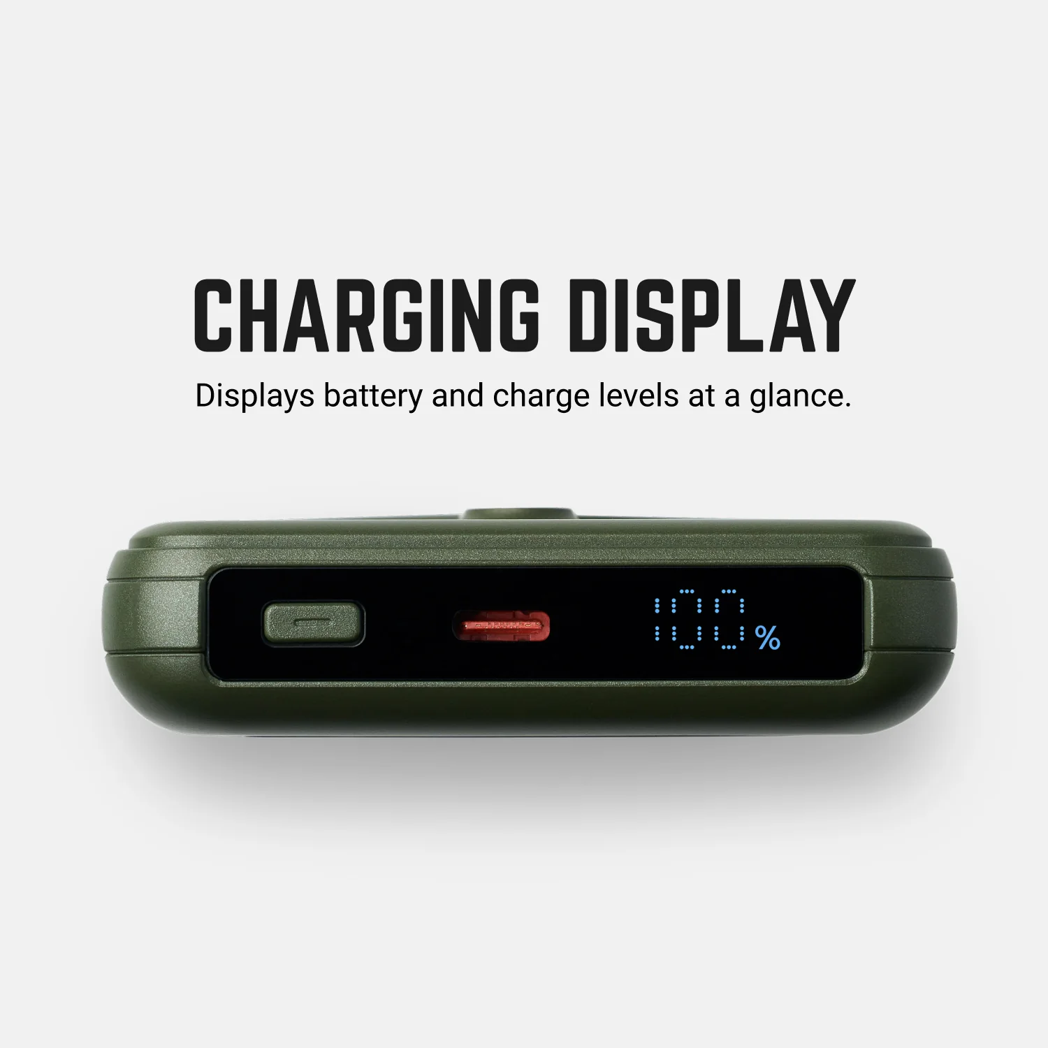Ridge Power Bank - 10k mAh - Matte Olive - Image 12