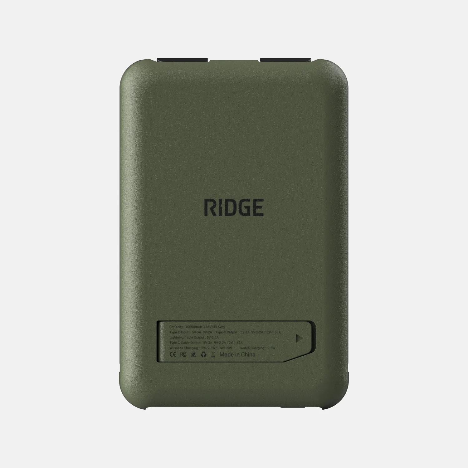 Ridge Power Bank - 10k mAh Bundle - Matte Olive - 2-Pack - Image 2