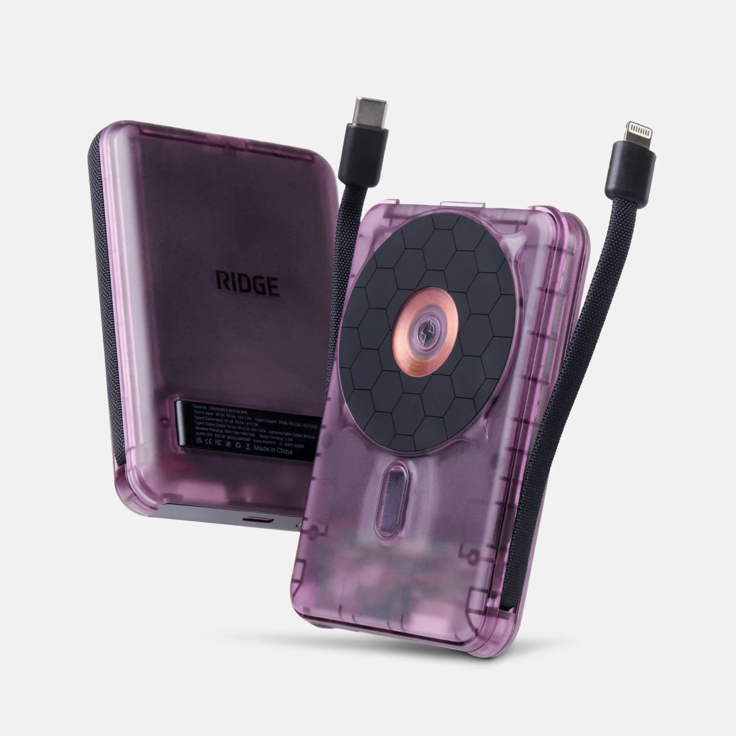 Ridge Power Bank - 10k mAh Bundle - Atomic Purple - 3-Pack - Image 3
