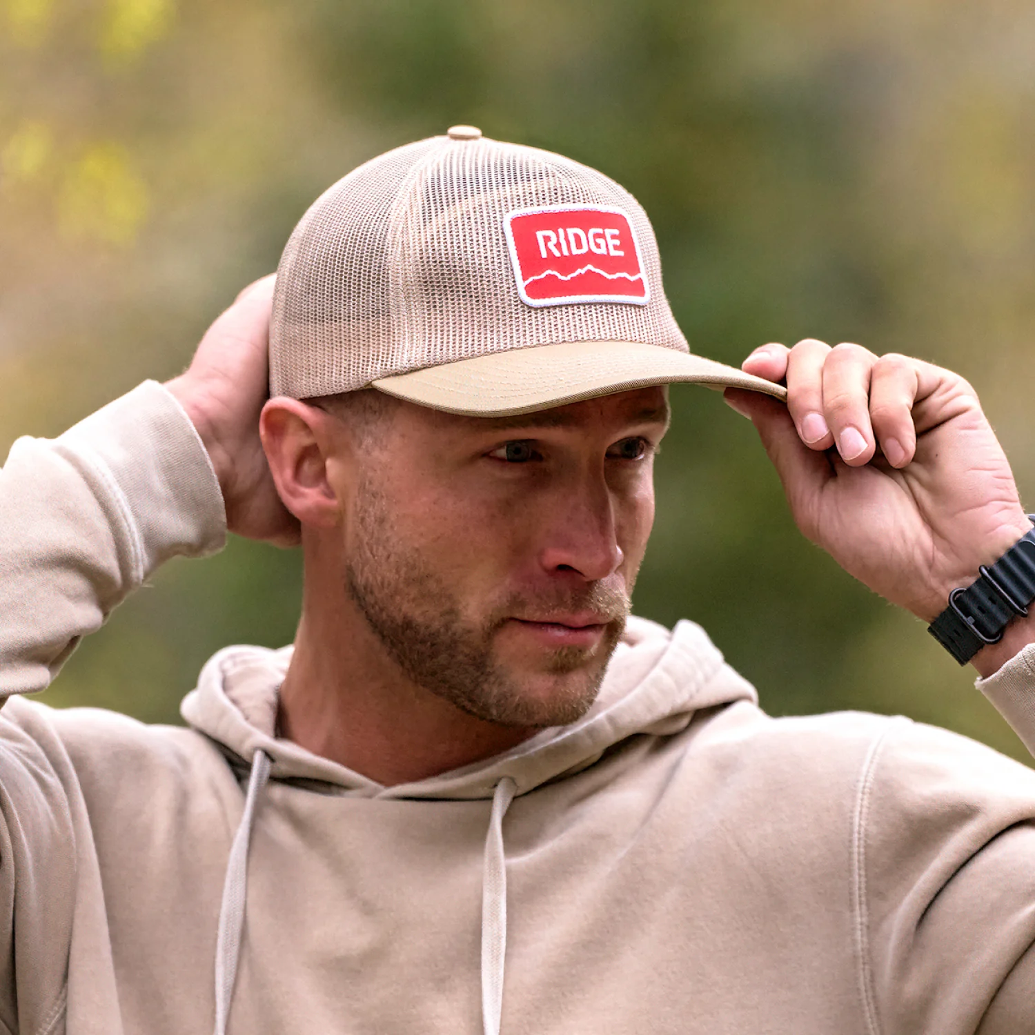 Ridge Mesh Snapback - Tan - Image 4