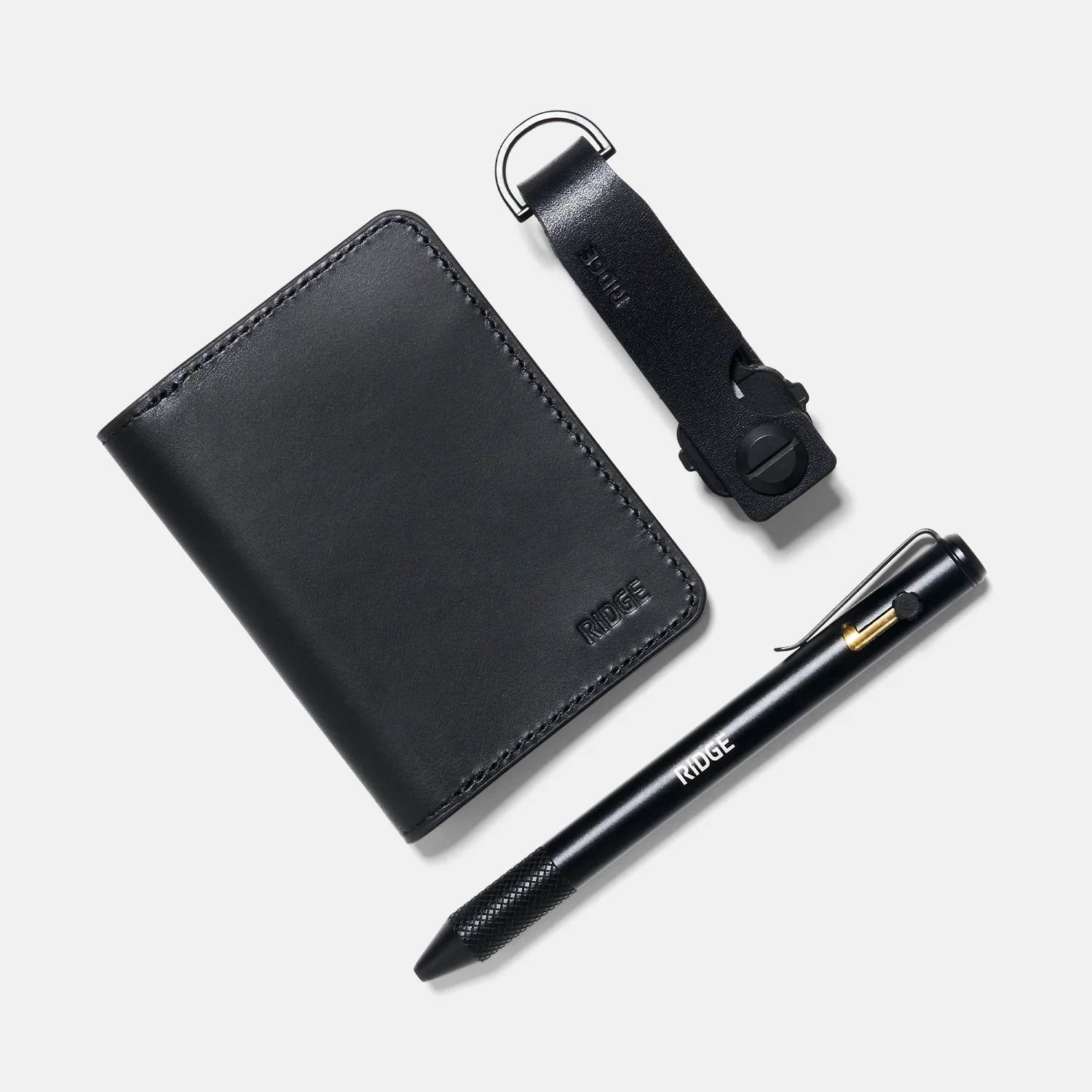 Daily Writer Kit - Bifold - Midnight Black Leather - Image 2