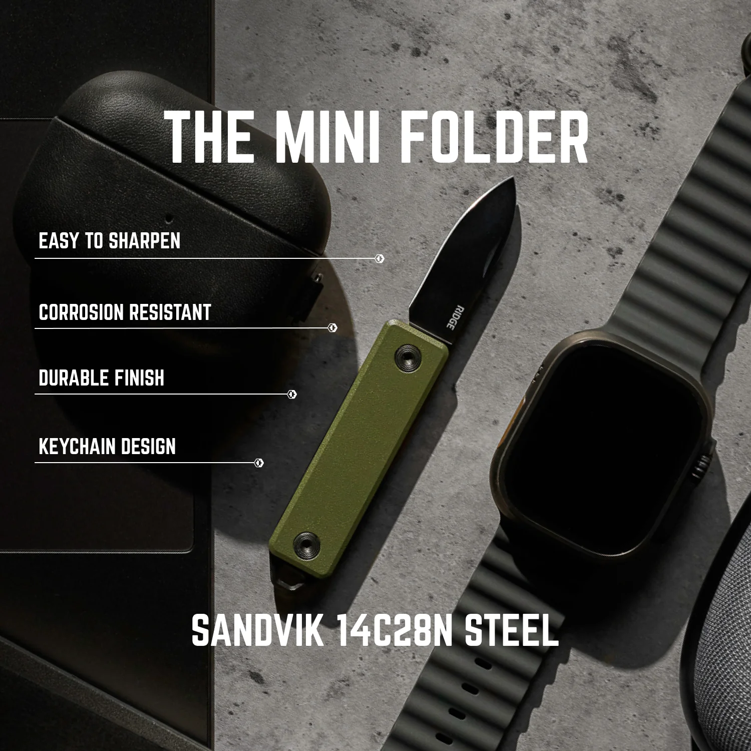 Mini Folder - Matte Olive - Image 4