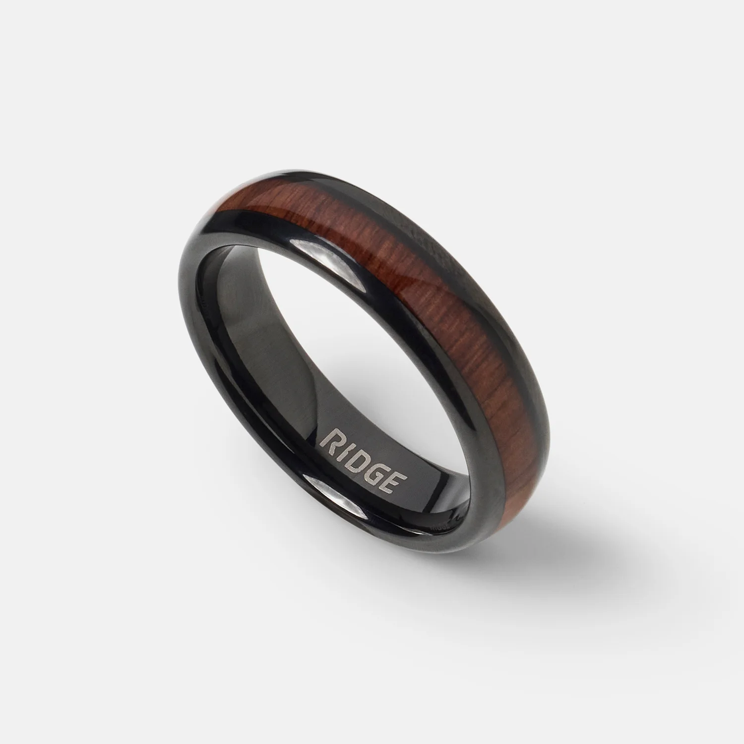 6mm Rounded Ring Set - Mopane Wood - Image 4